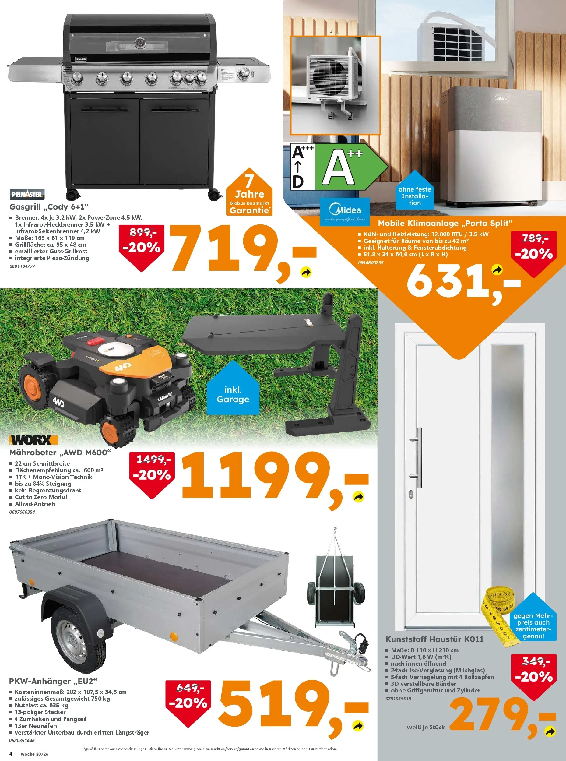Globus Baumarkt Prospekt Achern	 (ab 15.05.2026) zum Blättern | Seite: 4 | Produkte: Klimaanlage
