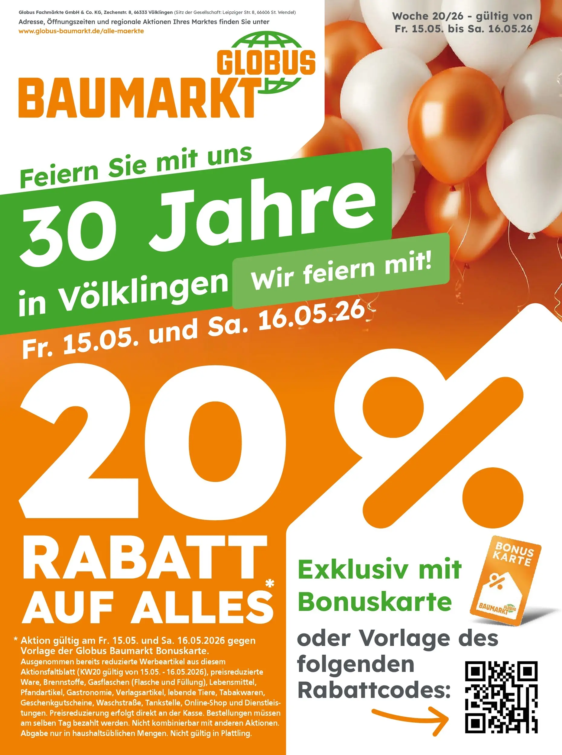 Globus Baumarkt Prospekt Merzig	 (ab 15.05.2026) zum Blättern | Seite: 1