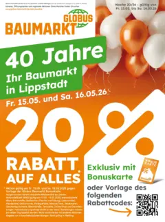 Globus Baumarkt Prospekt Lippstadt	 ab 15.05.2026 gültig