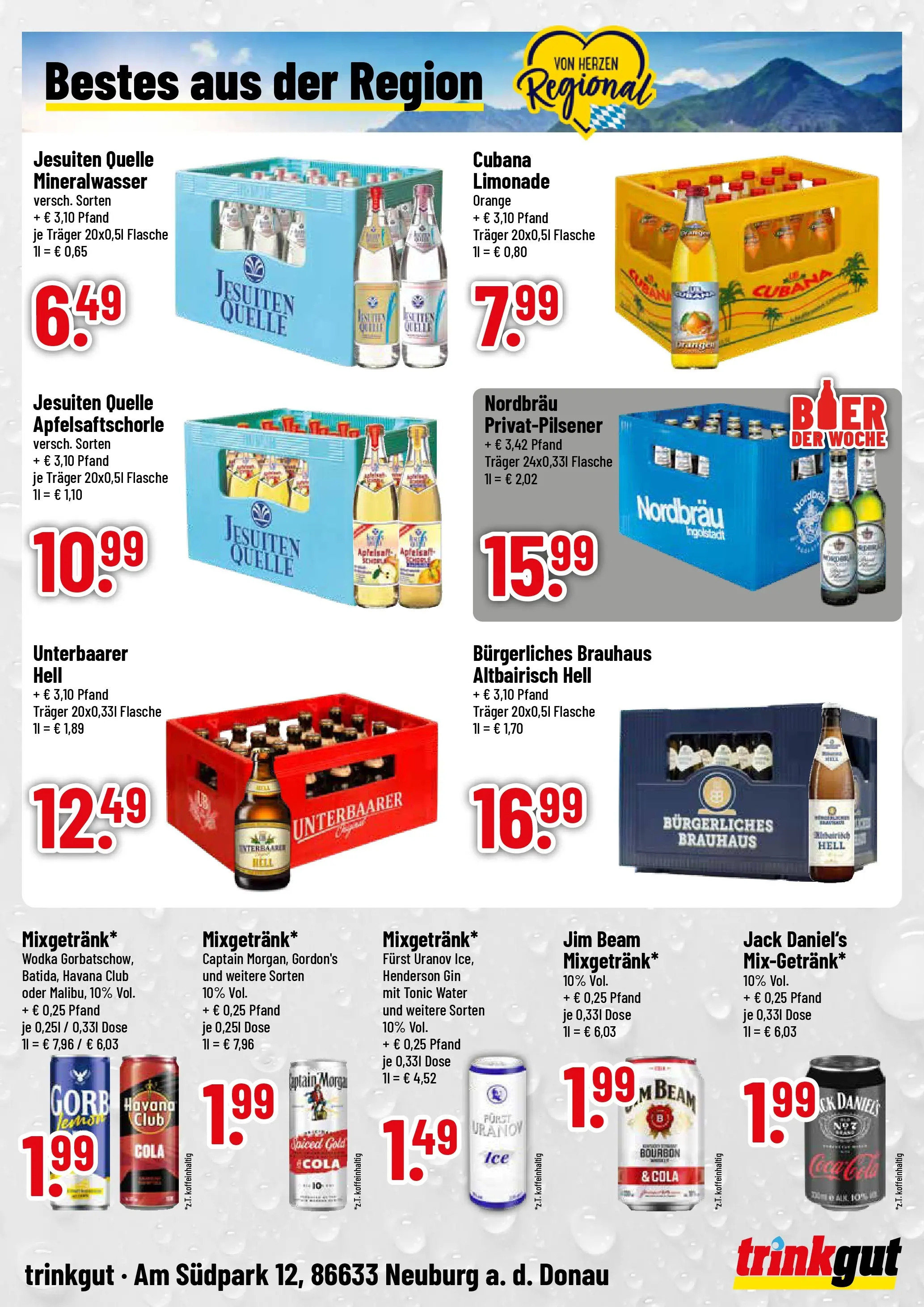 Trinkgut Prospekt Neuburg An Der Donau	 (ab 10.05.2026) » Angebote online | Seite: 4 | Produkte: Coca cola, Apfelsaft, Mineralwasser, Captain morgan