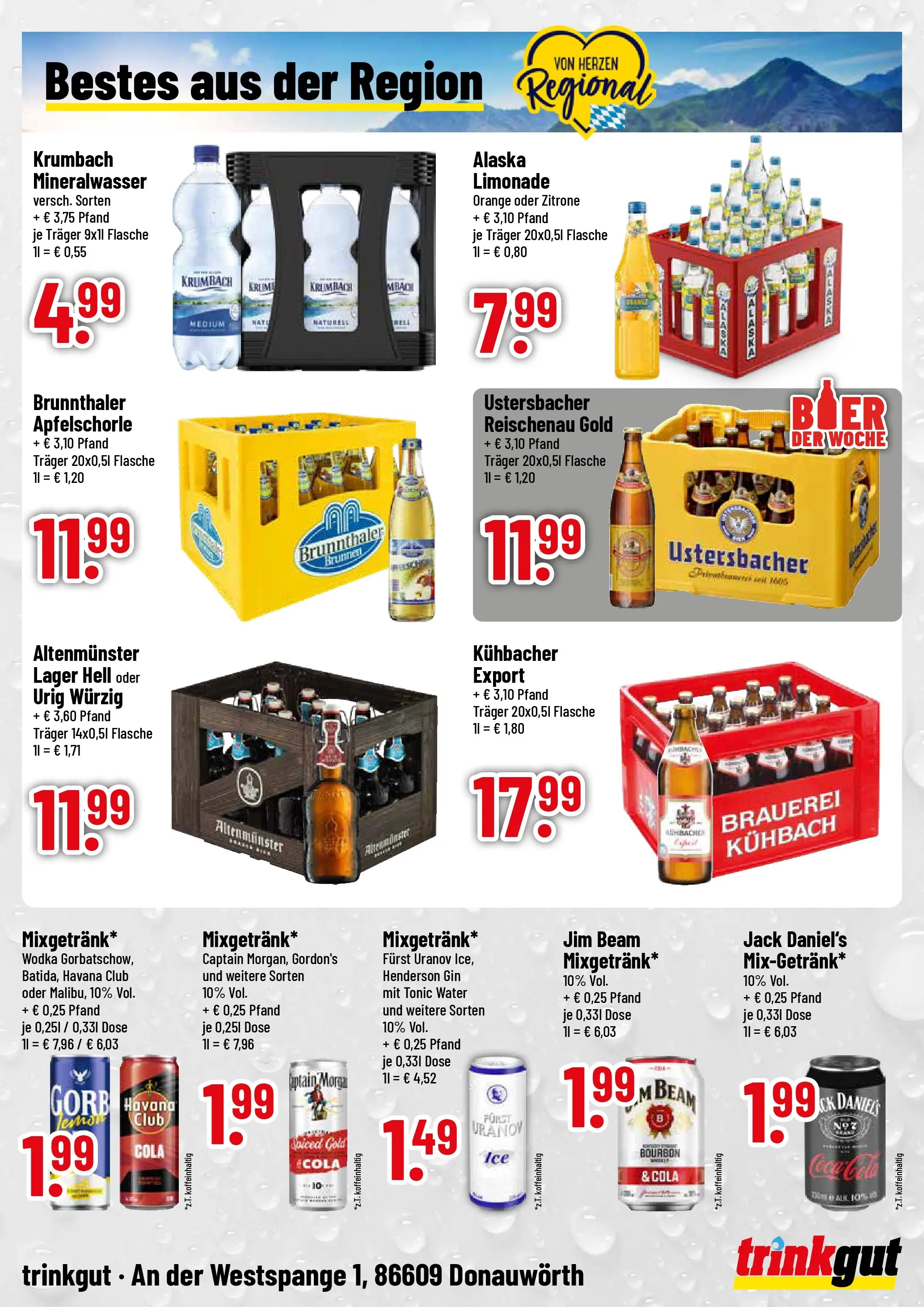 Trinkgut Prospekt Donauwörth	 (ab 10.05.2026) » Angebote online | Seite: 4 | Produkte: Havana club, Jack Daniel's, Bourbon, Gin