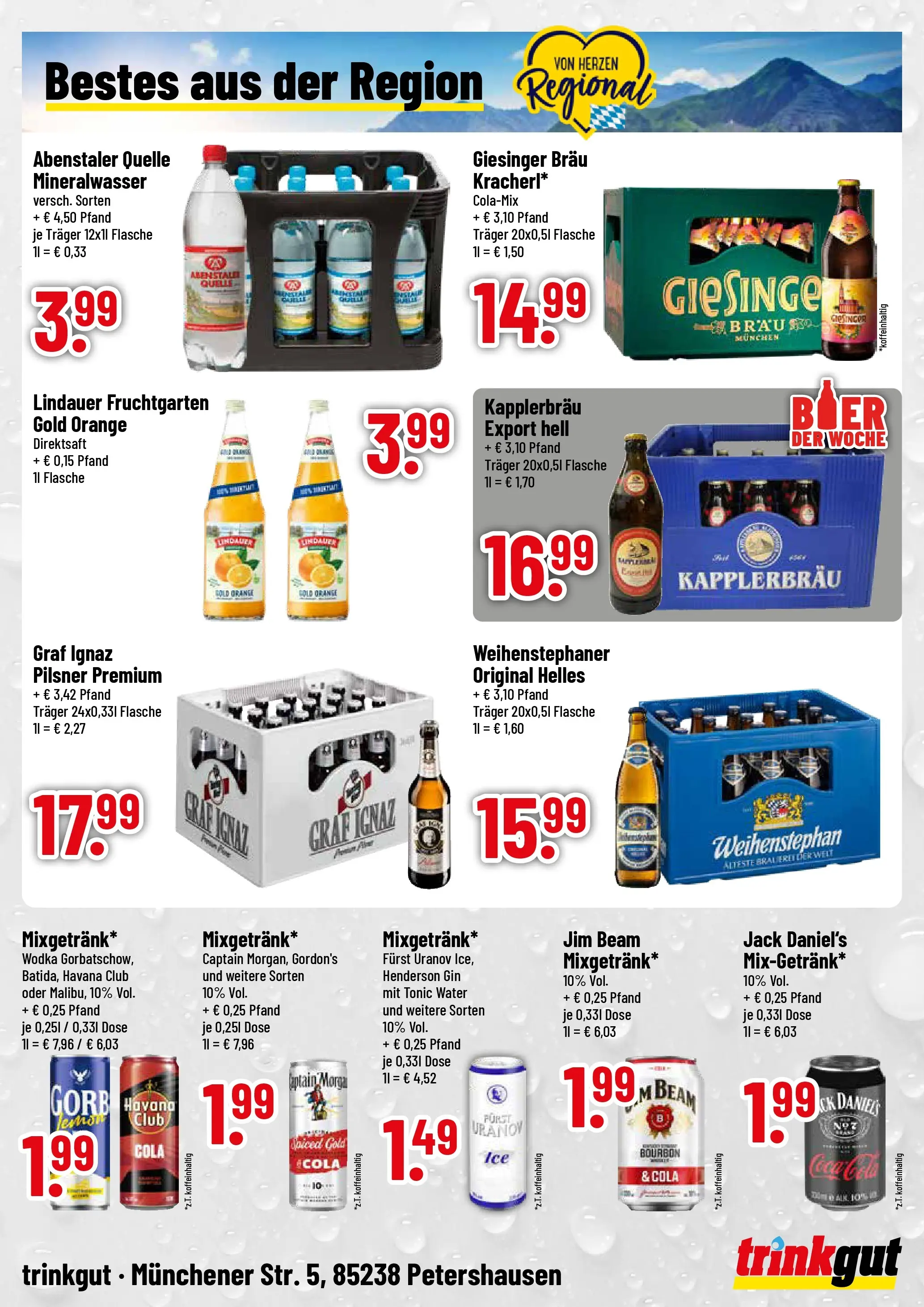 Trinkgut Prospekt Petershausen	 (ab 10.05.2026) » Angebote online | Seite: 4 | Produkte: Havana club, Coca cola, Bourbon, Gin