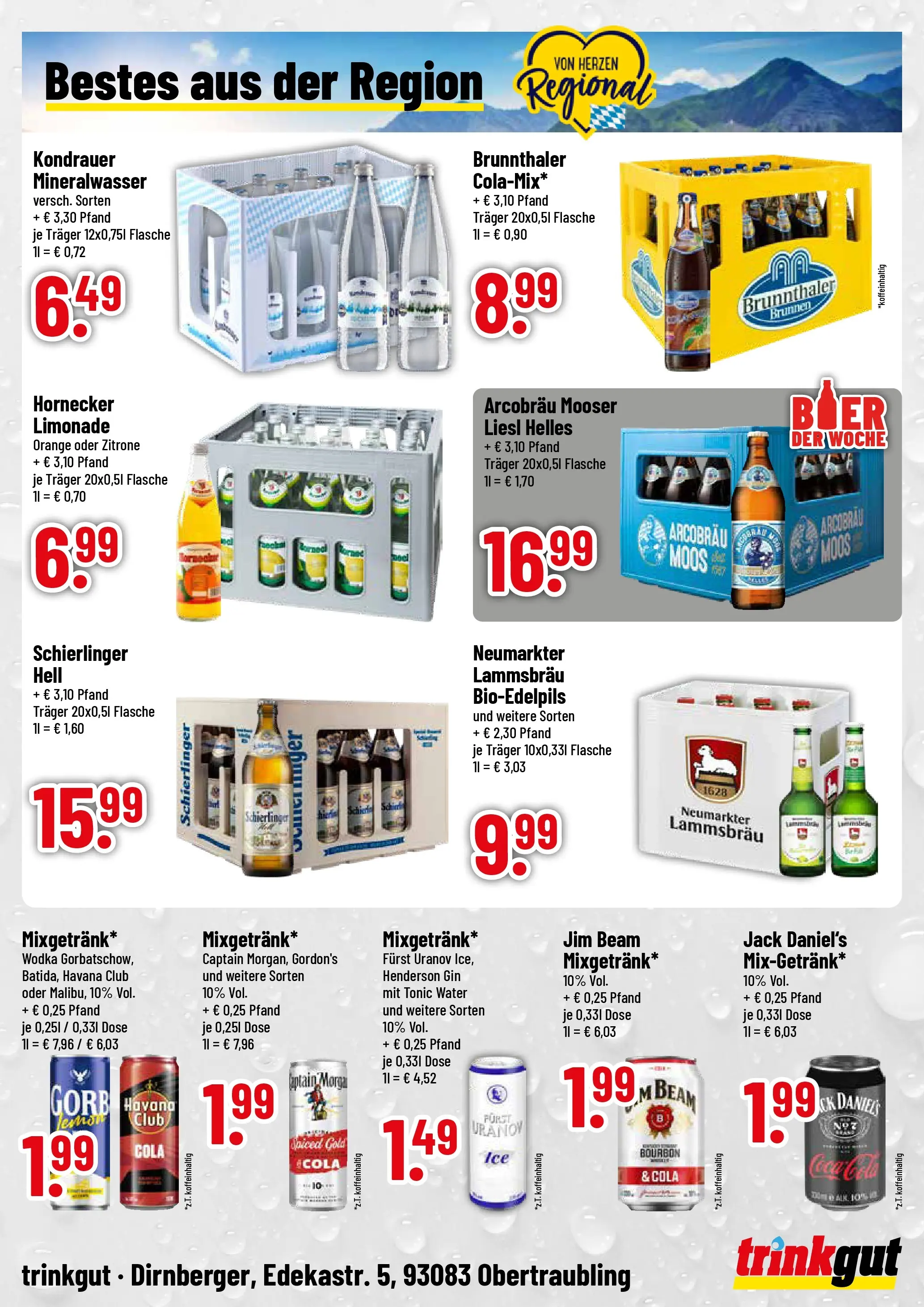 Trinkgut Prospekt Obertraubling	 (ab 10.05.2026) » Angebote online | Seite: 4 | Produkte: Jack Daniel's, Limonade, Mineralwasser, Bourbon