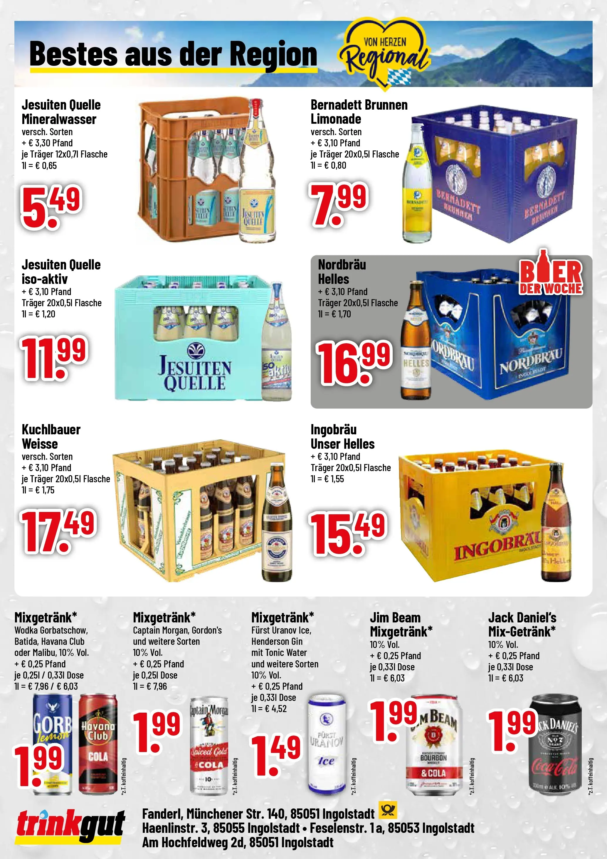 Trinkgut Prospekt Ingolstadt	 (ab 10.05.2026) » Angebote online | Seite: 4 | Produkte: Jim beam, Cola, Bourbon, Gin