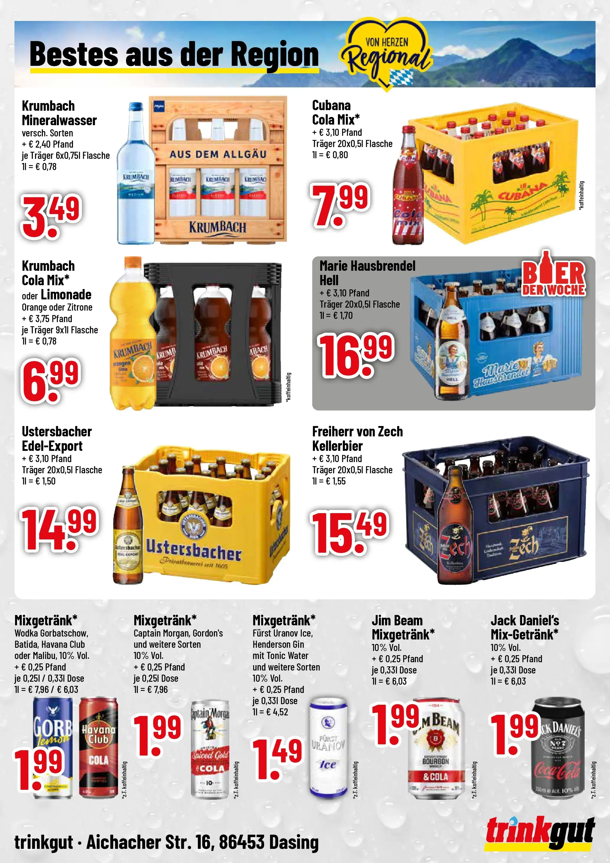 Trinkgut Prospekt Dasing	 (ab 10.05.2026) » Angebote online | Seite: 4 | Produkte: Jim beam, Limonade, Mineralwasser, Zitrone
