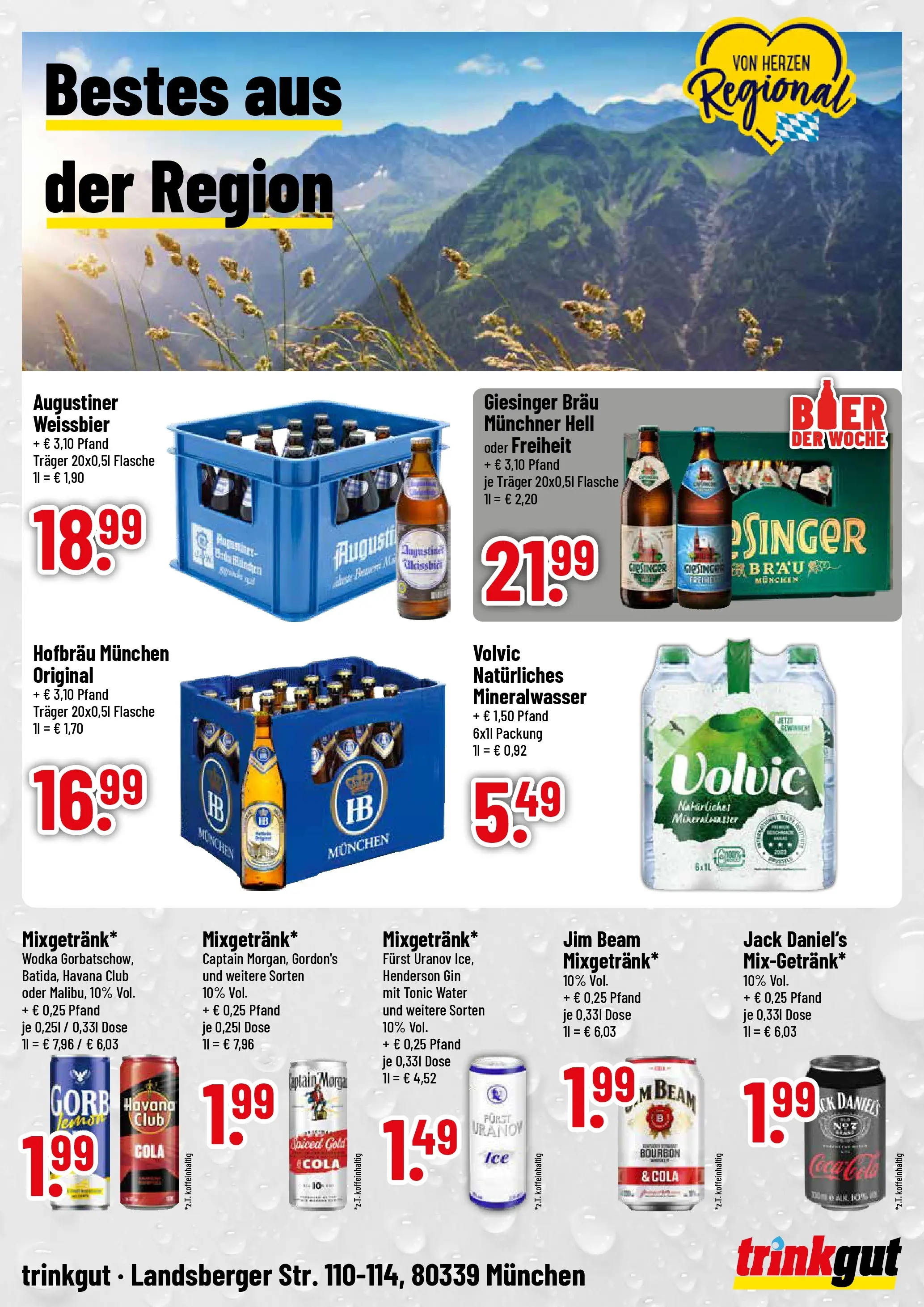 Trinkgut Prospekt München	 (ab 10.05.2026) » Angebote online | Seite: 4 | Produkte: Cola, Mineralwasser, Gin, Volvic
