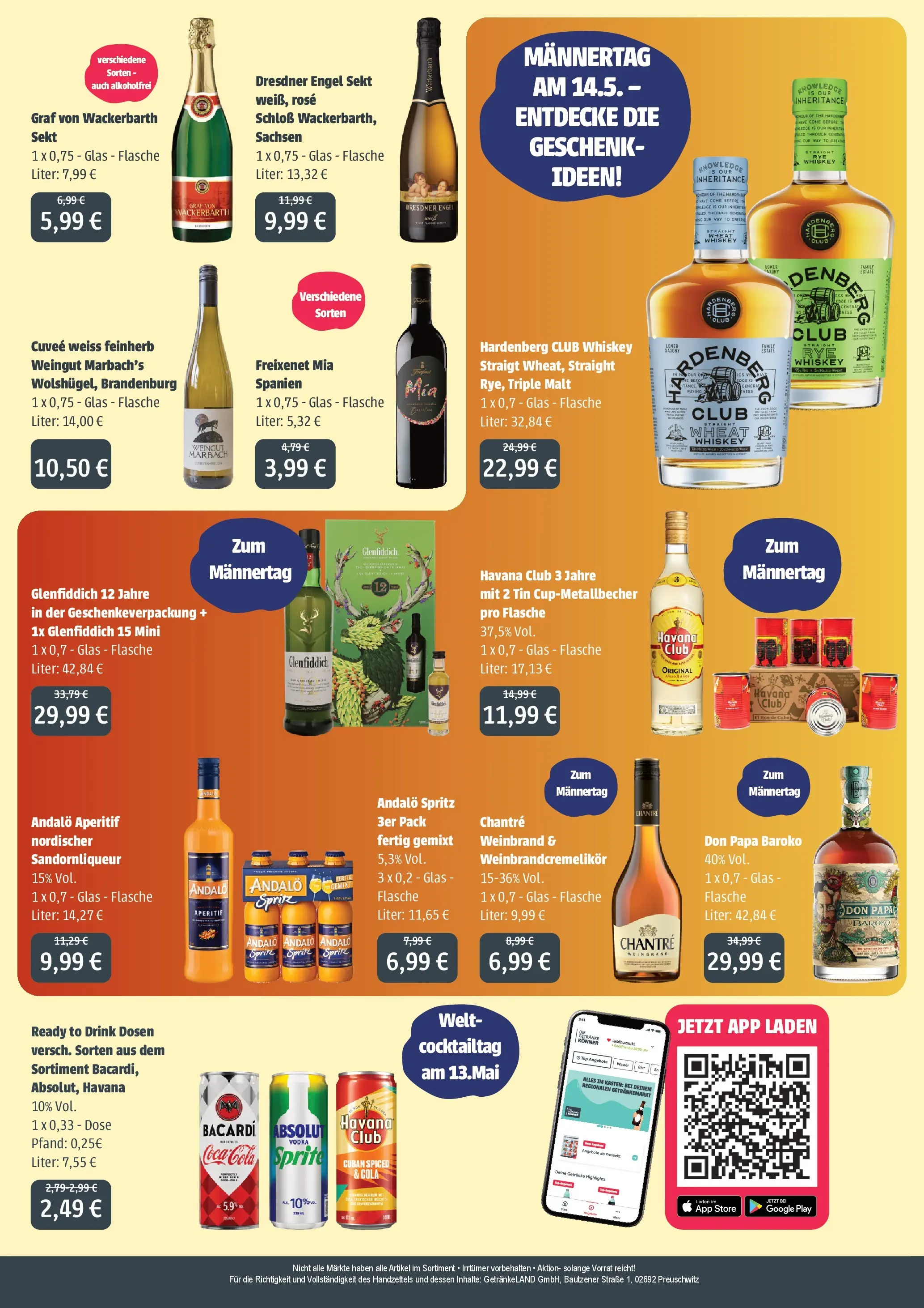 Angebote - GetränkeLand Mayer: Getränkeangebote (ab 10.05.2026) zum Blättern | Seite: 4 | Produkte: Freixenet, Sekt, Vodka, Whiskey