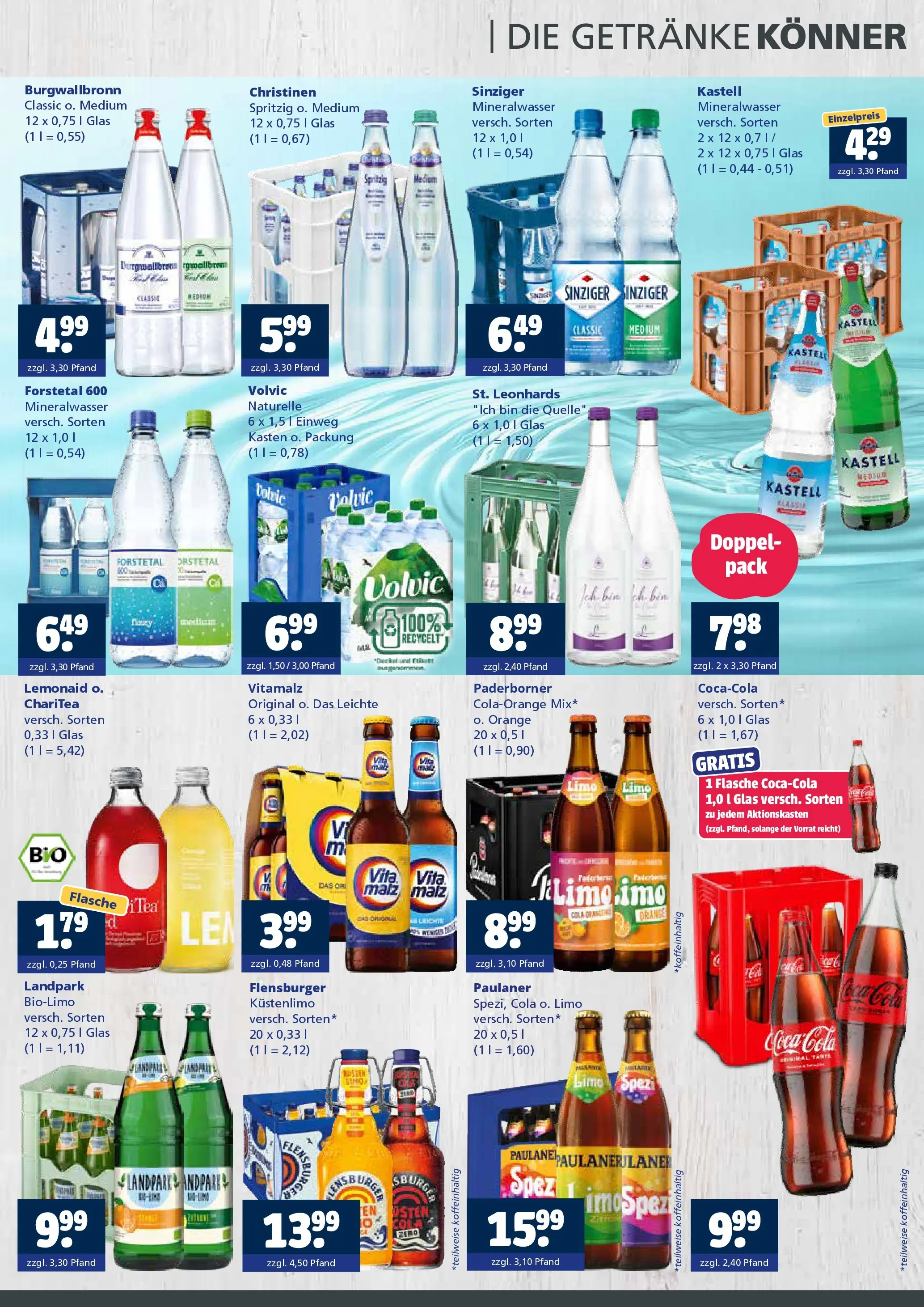 Angebote - Getränkewelt HSE: Getränkeangebote (ab 10.05.2026) zum Blättern | Seite: 3 | Produkte: Cola, Mineralwasser, Flensburger, Paulaner