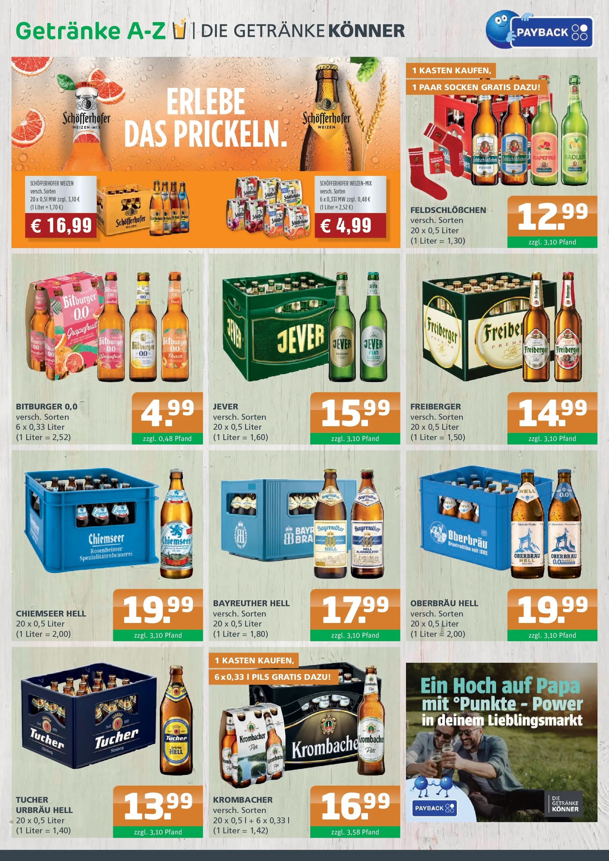 Angebote - Getränke A-Z: Getränkeangebote (ab 10.05.2026) zum Blättern | Seite: 2 | Produkte: Bayreuther hell, Pils, Grapefruit, Jever