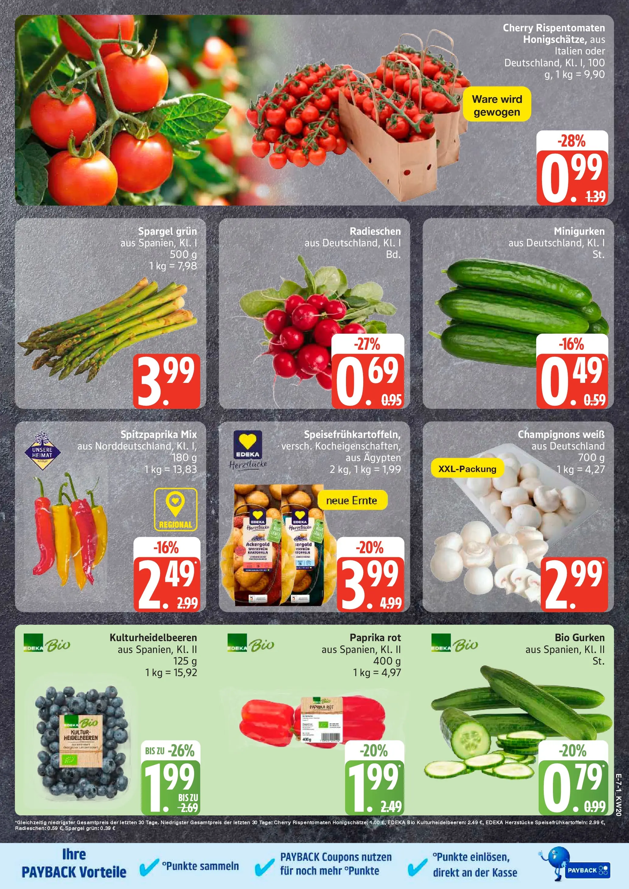 Edeka prospekt Neu Wulmstorf	 (ab 10.05.2026) » Angebote Online | Seite: 9 | Produkte: Paprika rot, Spargel, Champignons, Kartoffeln