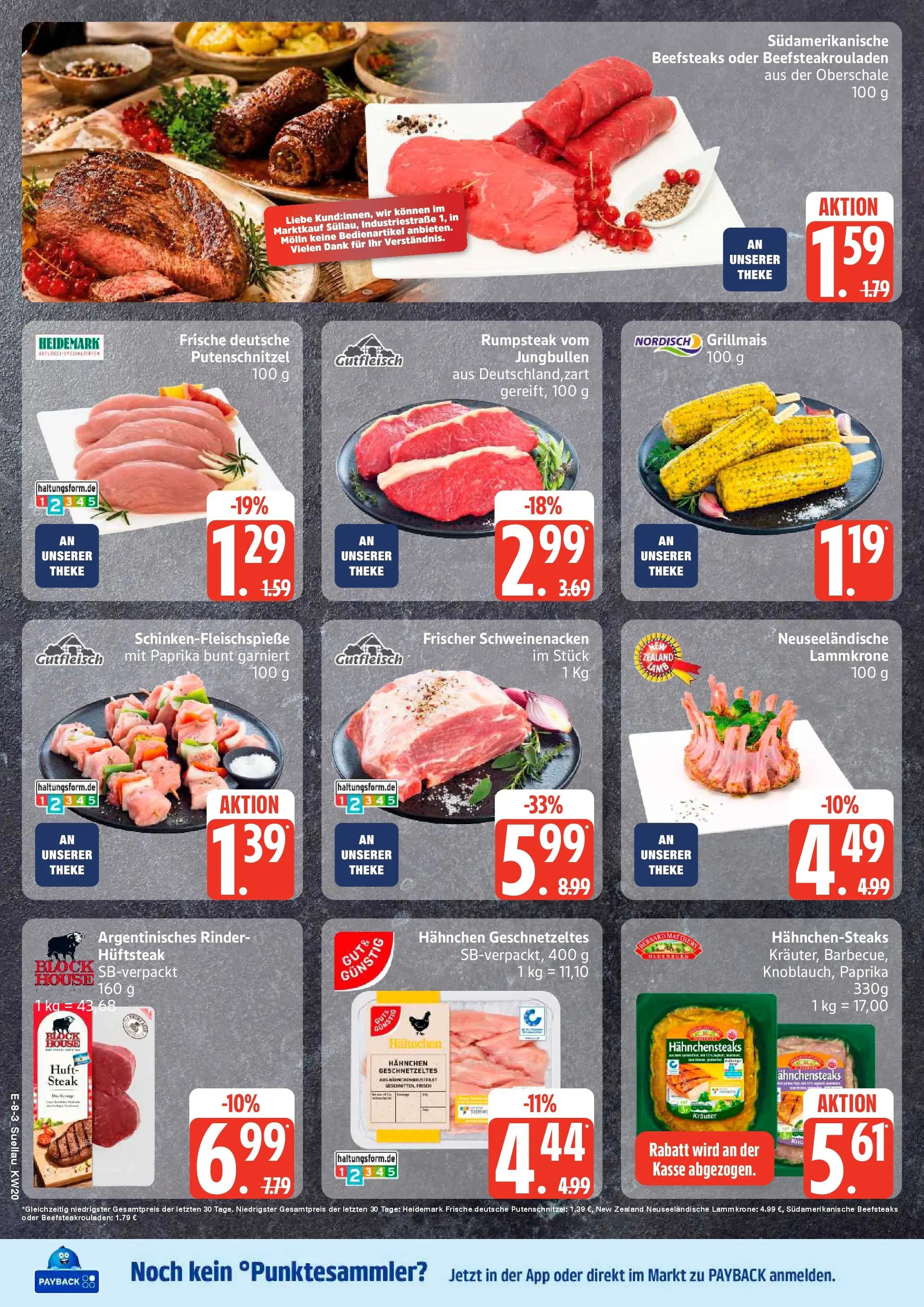 Edeka prospekt Ratzeburg	 (ab 10.05.2026) » Angebote Online | Seite: 8 | Produkte: Rumpsteak, Hahnchen, Putenschnitzel, Steak