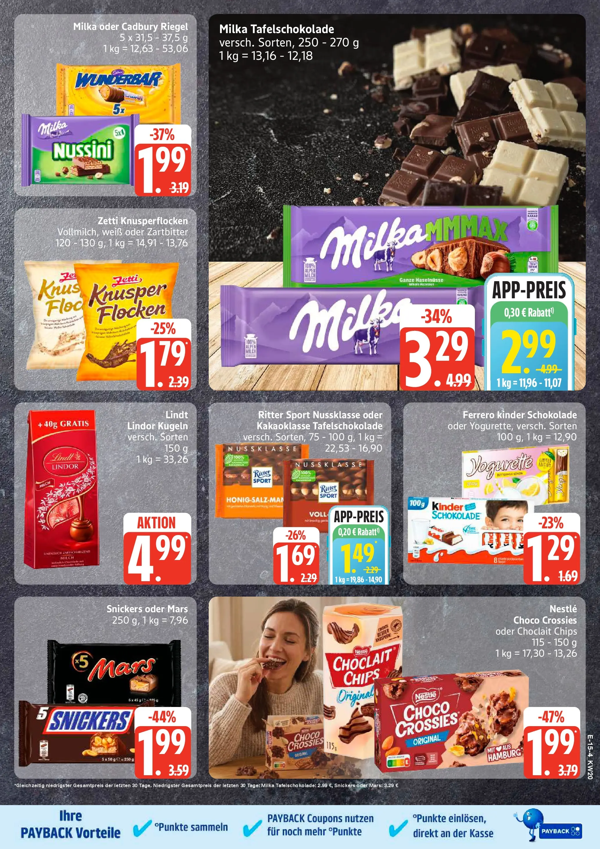 Edeka prospekt Rostock	 (ab 10.05.2026) » Angebote Online | Seite: 20 | Produkte: Kinder schokolade, Yogurette, Milka, Chips