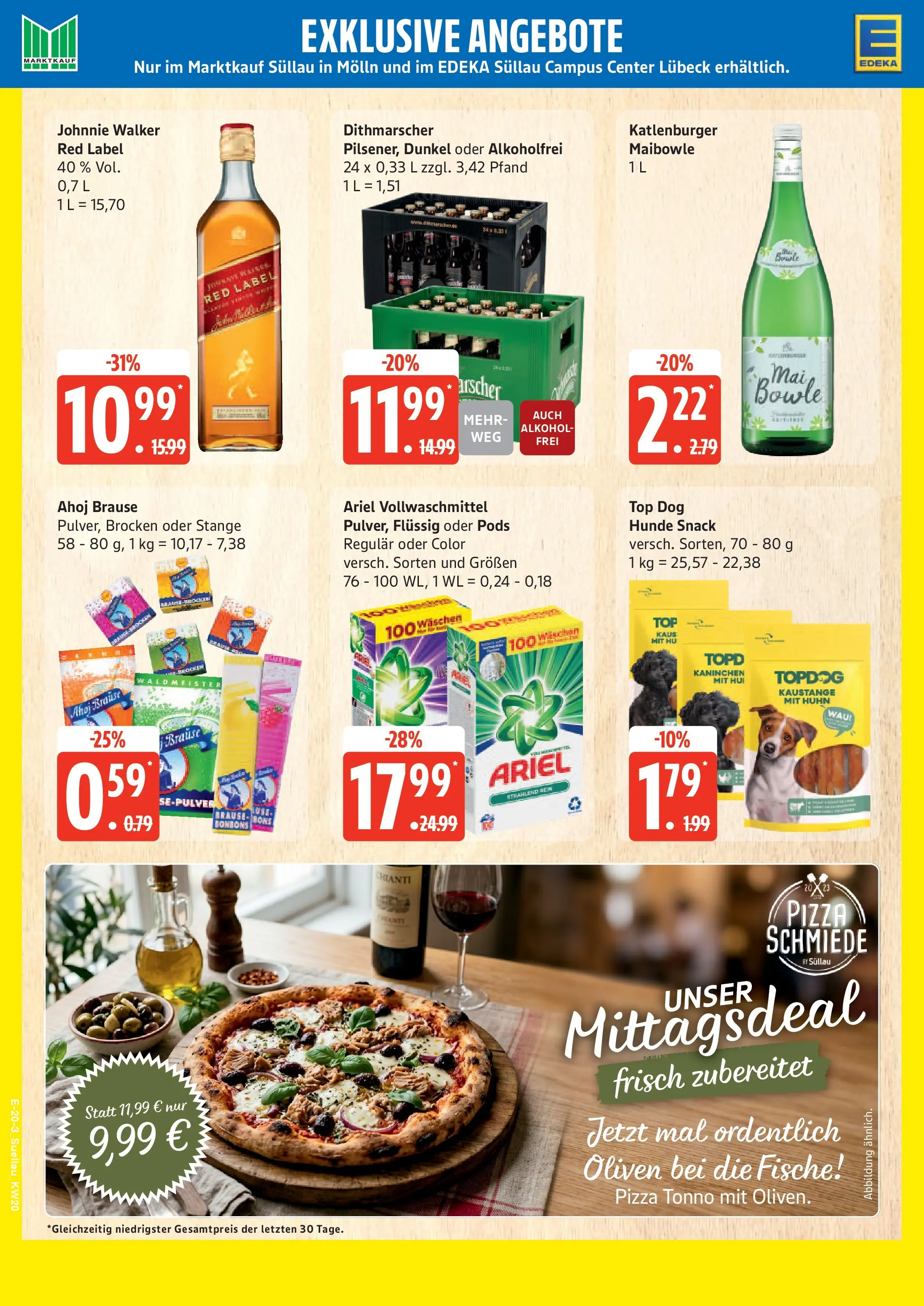 Edeka prospekt Ratzeburg	 (ab 10.05.2026) » Angebote Online | Seite: 20 | Produkte: Whisky, Ariel, Kaninchen, Pizza