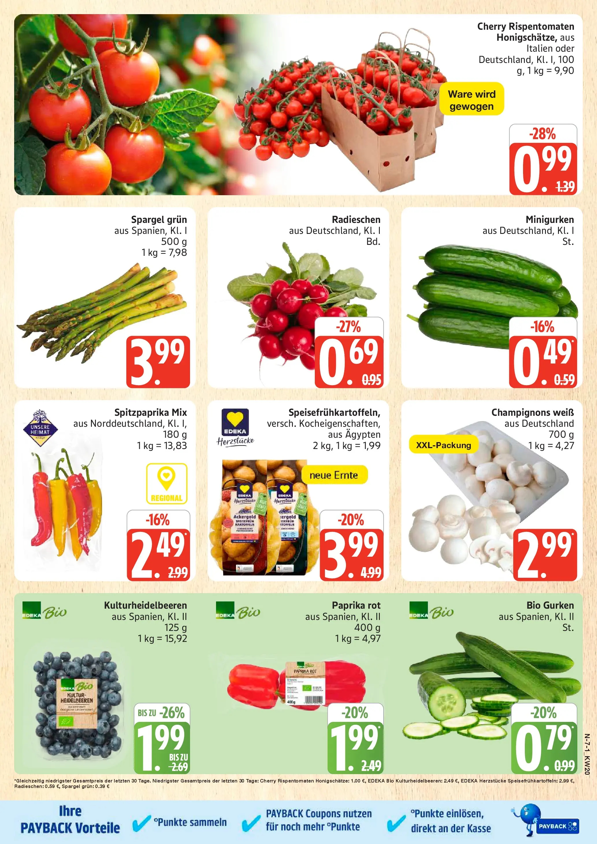 Edeka prospekt Rostock	 (ab 10.05.2026) » Angebote Online | Seite: 7 | Produkte: Paprika rot, Spargel, Kartoffeln, Paprika