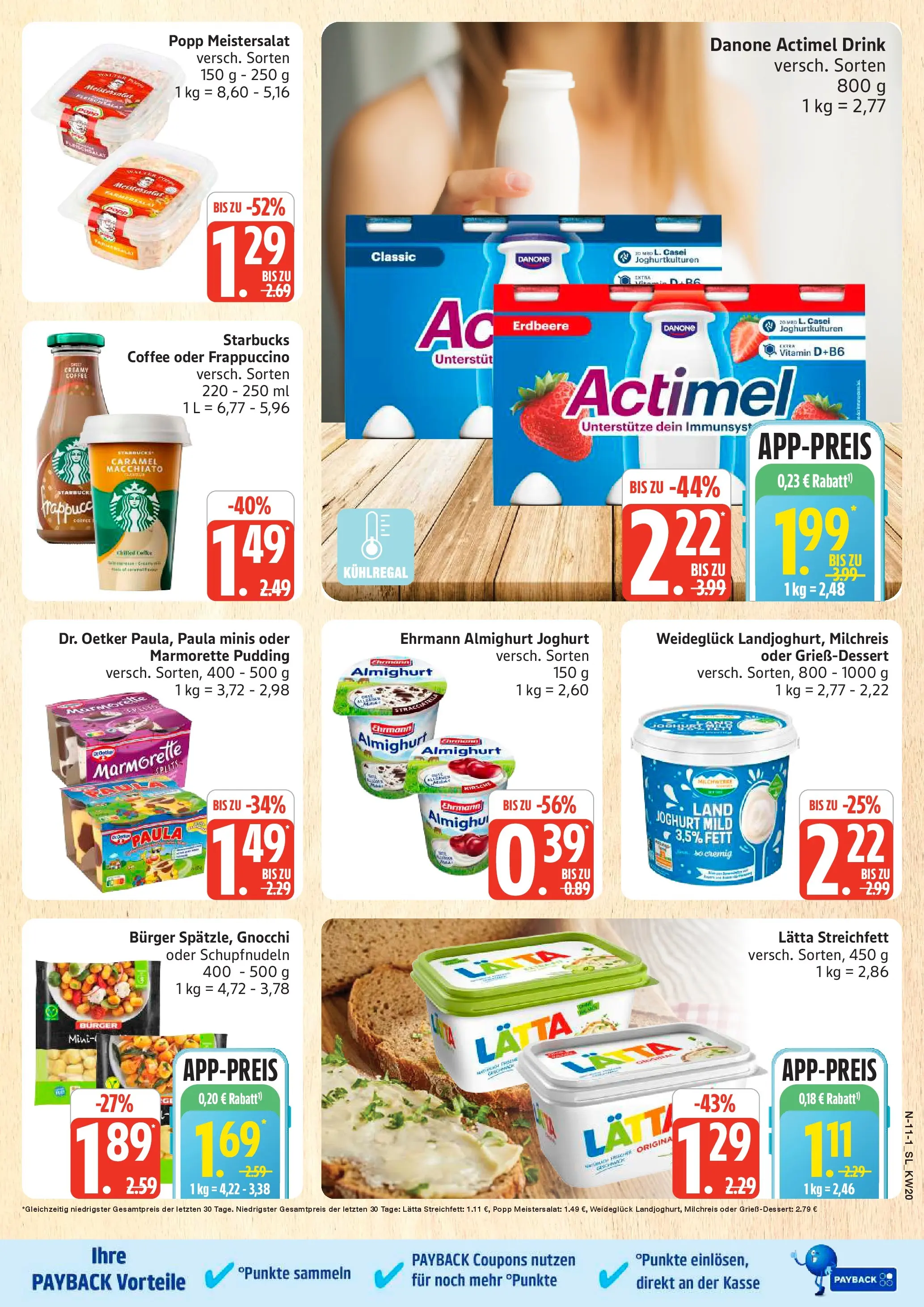 Edeka prospekt Schleswig	 (ab 10.05.2026) » Angebote Online | Seite: 11 | Produkte: Actimel, Ehrmann almighurt, Burger, Pudding
