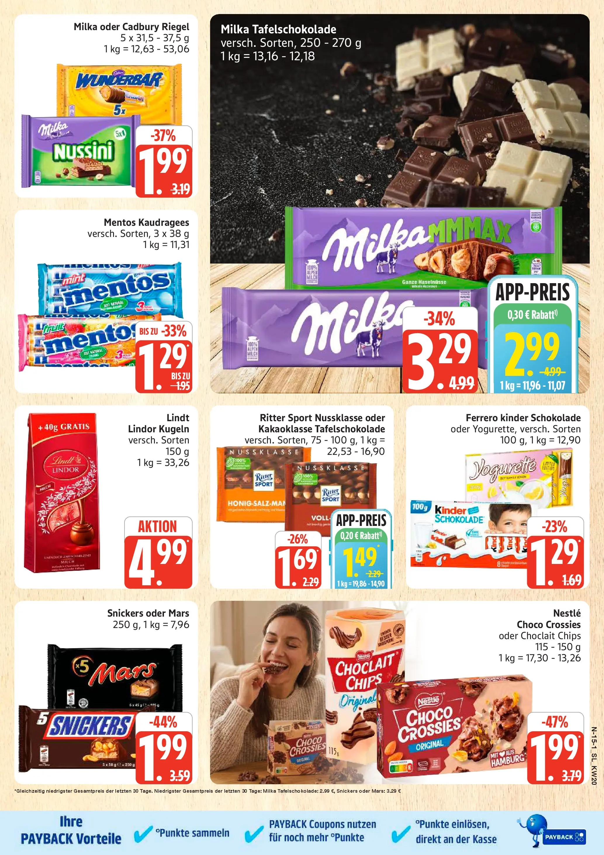 Edeka prospekt Schleswig	 (ab 10.05.2026) » Angebote Online | Seite: 15 | Produkte: Ritter sport, Milka, Snickers, Lindt