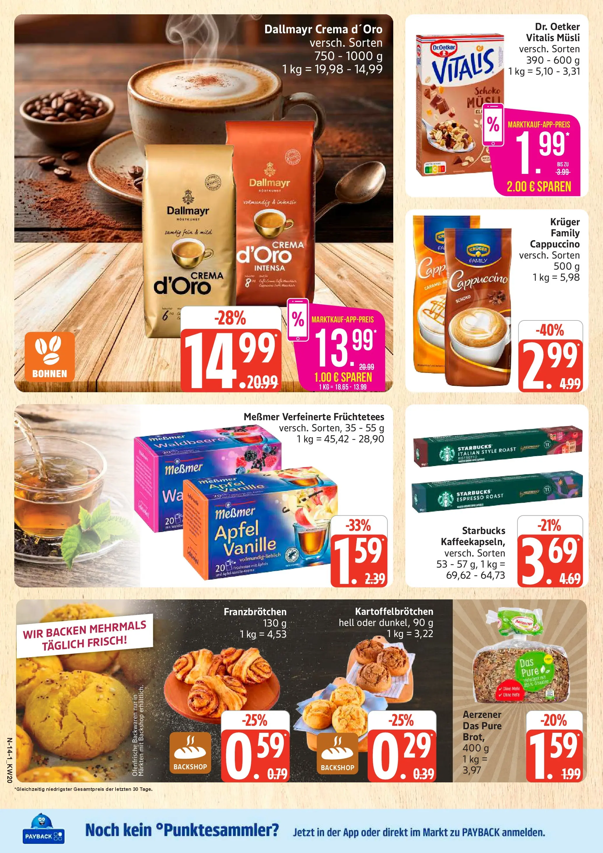 Edeka prospekt Cuxhaven	 (ab 10.05.2026) » Angebote Online | Seite: 14 | Produkte: Musli, Ofenfrische, Dallmayr, Kruger cappuccino