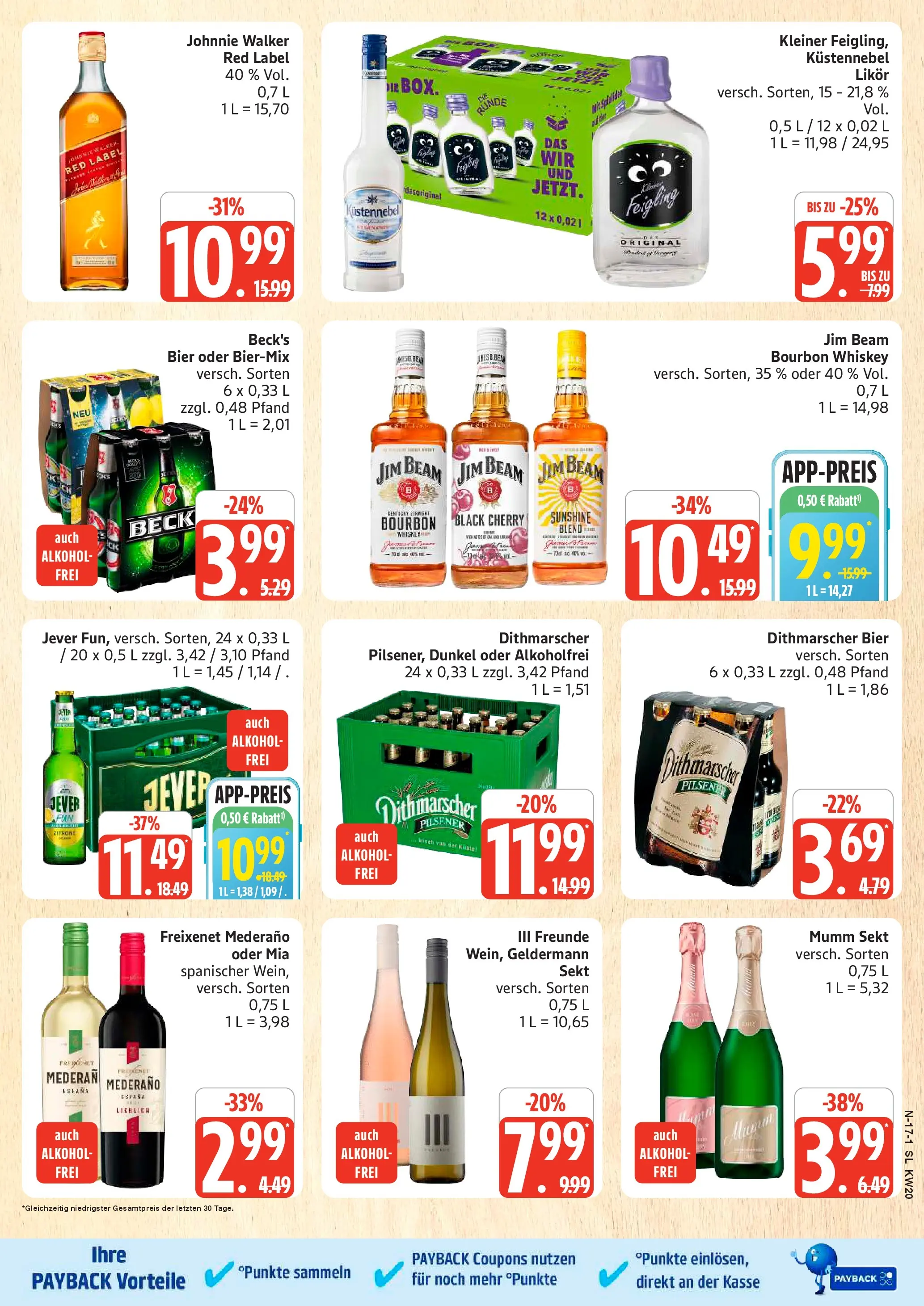 Edeka prospekt Schleswig	 (ab 10.05.2026) » Angebote Online | Seite: 17 | Produkte: Mumm sekt, Likör, Whiskey, Johnnie walker