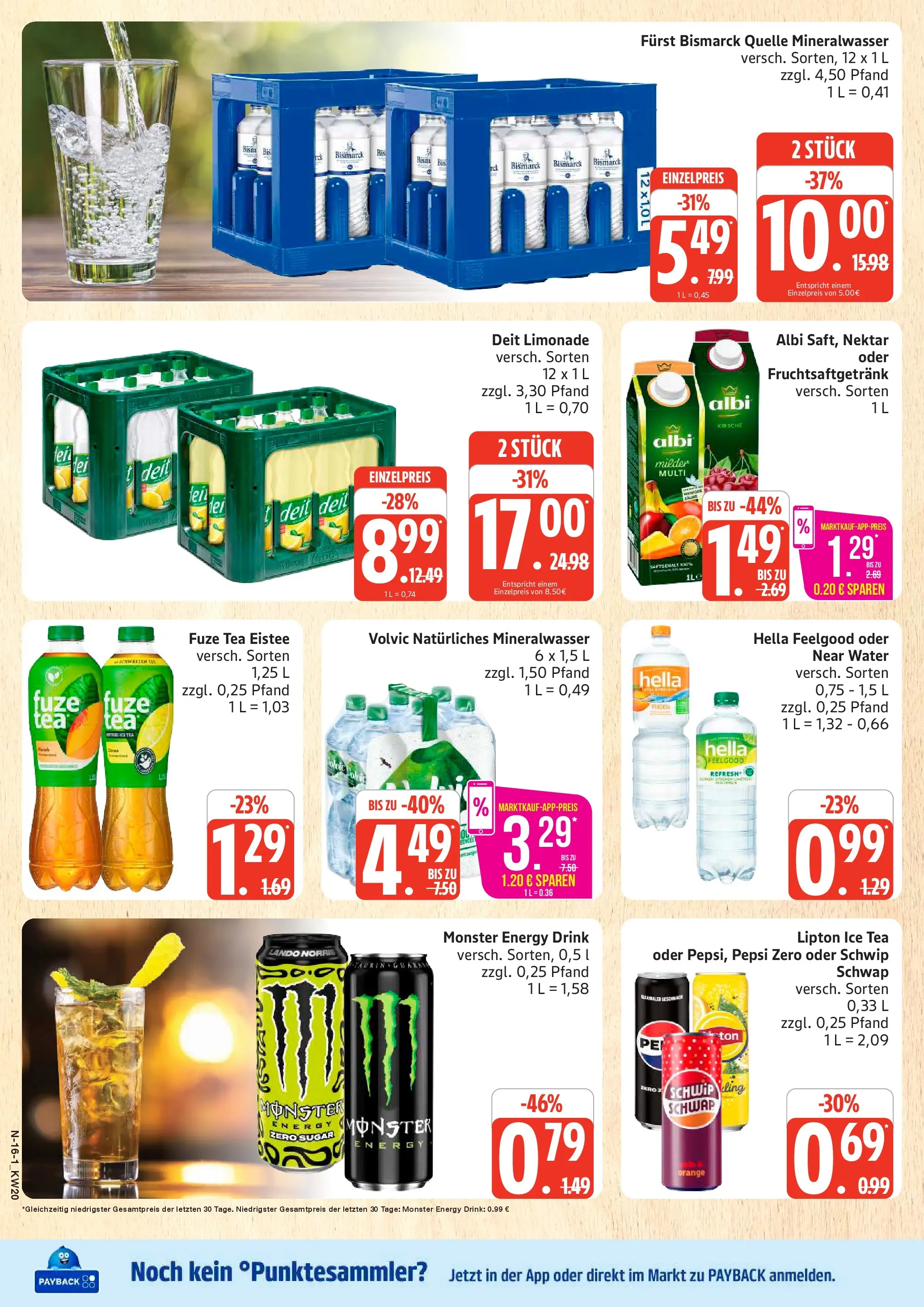 Edeka prospekt Cuxhaven	 (ab 10.05.2026) » Angebote Online | Seite: 16 | Produkte: Fuze tea, Energy, Limonade, Hella