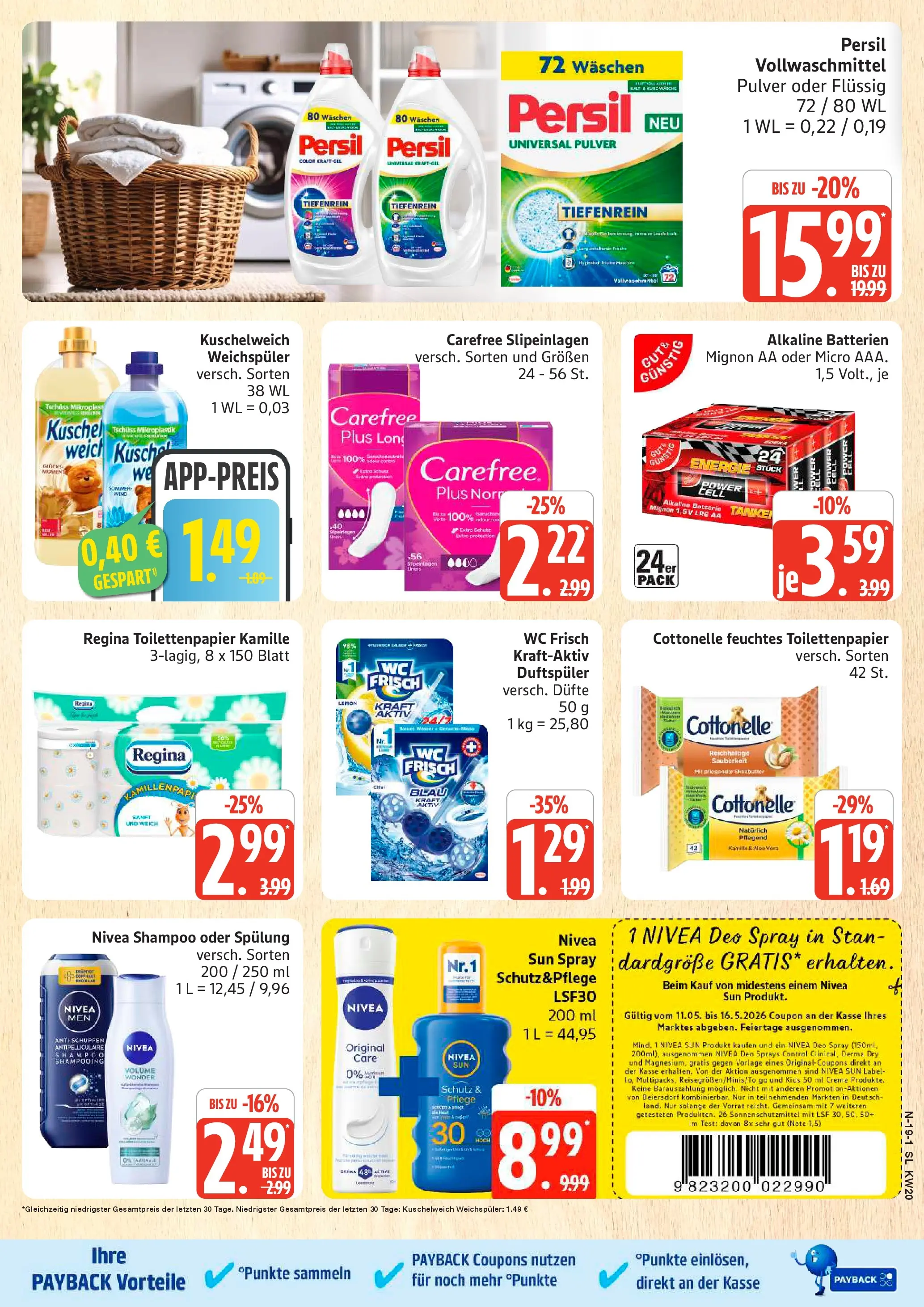 Edeka prospekt Schleswig	 (ab 10.05.2026) » Angebote Online | Seite: 19 | Produkte: Batterien, Batterie, Shampoo, Deodorant