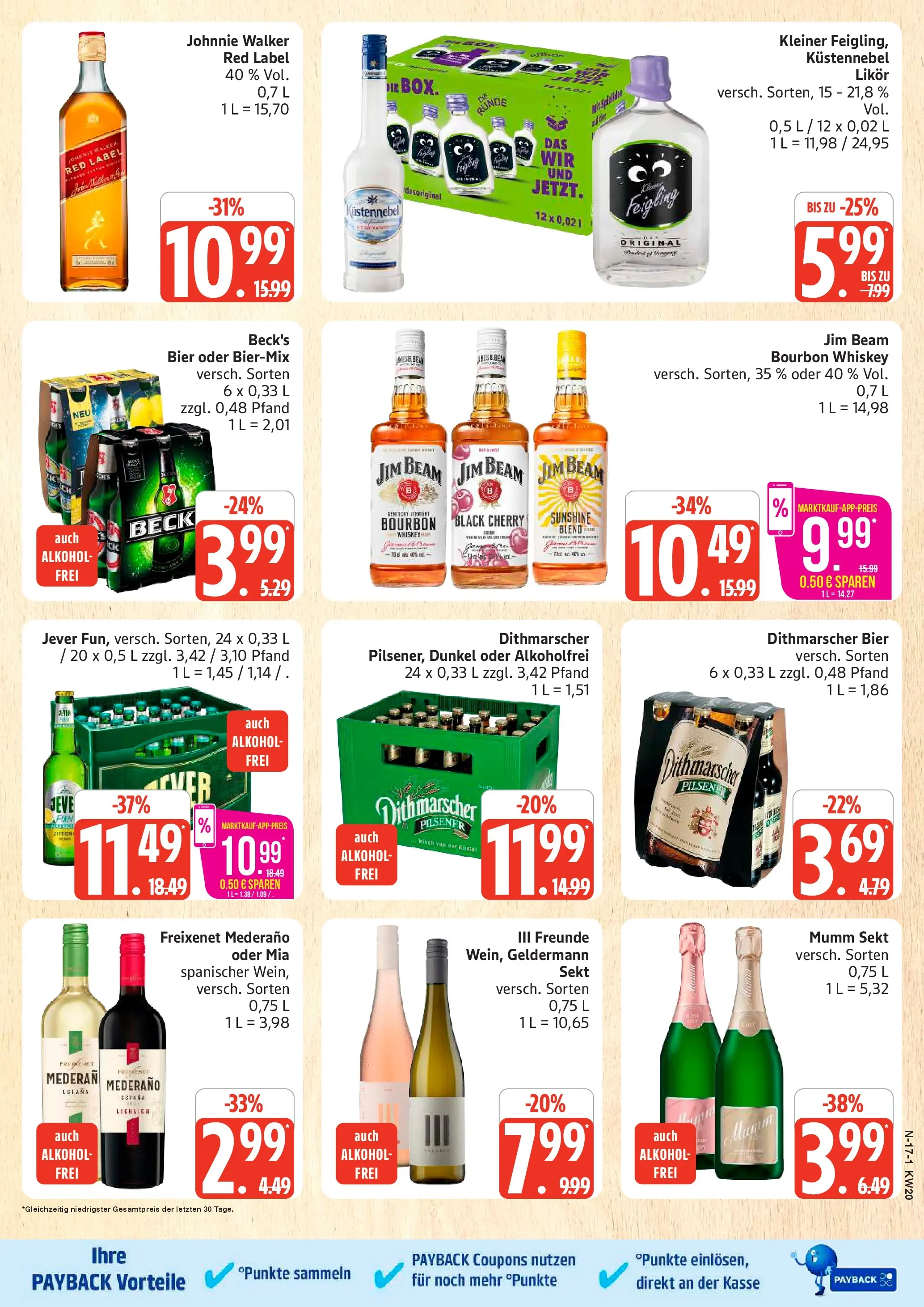 Edeka prospekt Cuxhaven	 (ab 10.05.2026) » Angebote Online | Seite: 17 | Produkte: Likör, Freixenet mederano, Jever, Whiskey