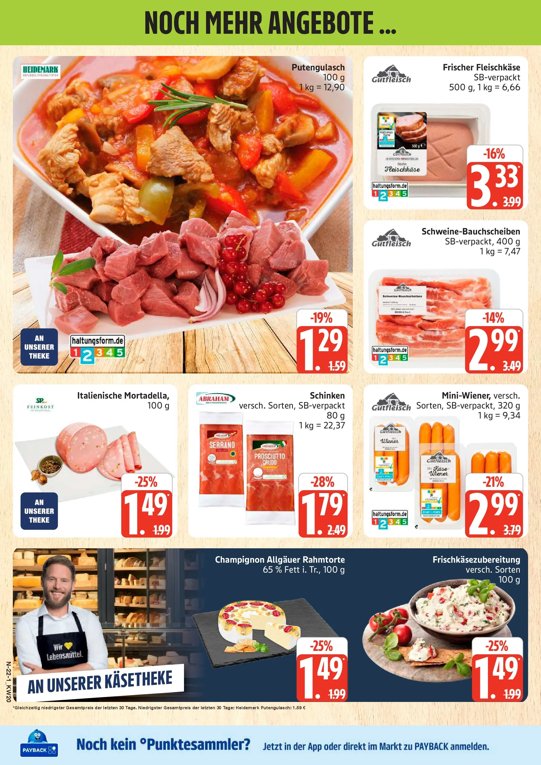 Edeka prospekt Rostock	 (ab 10.05.2026) » Angebote Online | Seite: 22 | Produkte: Käse, Theke, Schinken