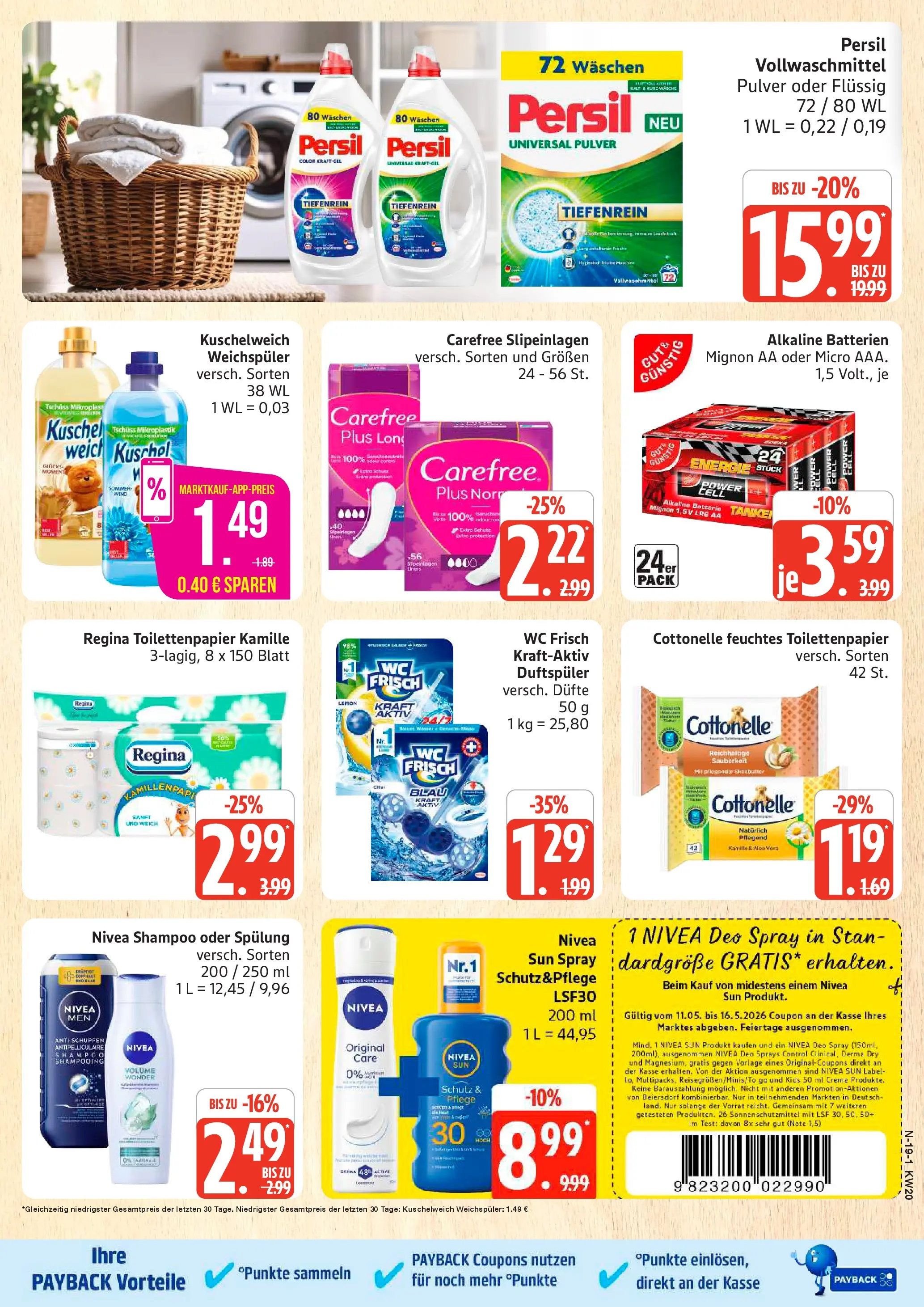 Edeka prospekt Cuxhaven	 (ab 10.05.2026) » Angebote Online | Seite: 19 | Produkte: Batterien, Weichspüler, Toilettenpapier, Feuchtes Toilettenpapier