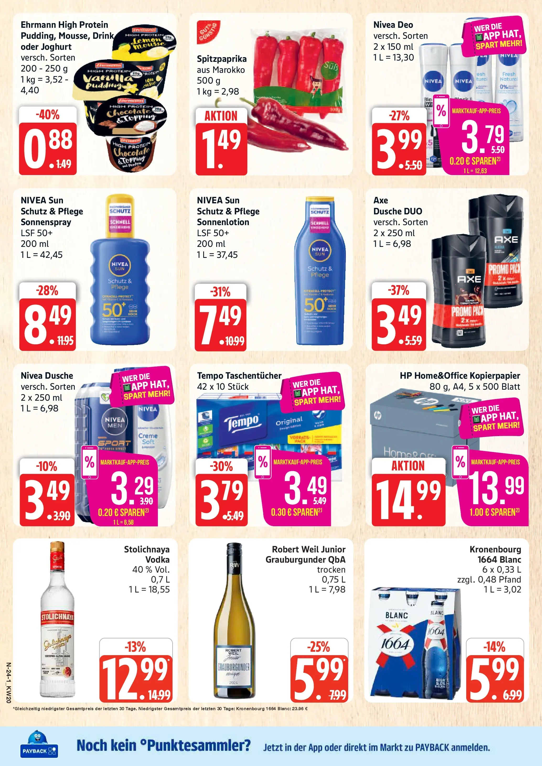 Edeka prospekt Cuxhaven	 (ab 10.05.2026) » Angebote Online | Seite: 24 | Produkte: Joghurt, Axe, Tempo, Vodka