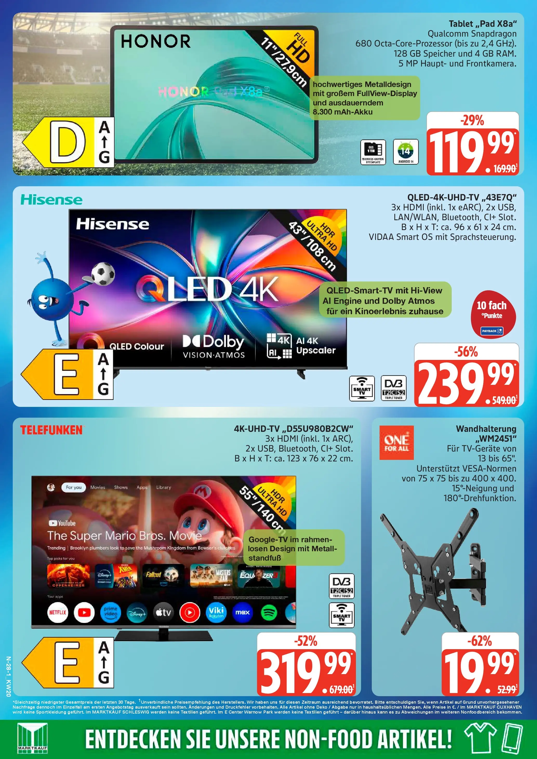 Edeka prospekt Rostock	 (ab 10.05.2026) » Angebote Online | Seite: 28 | Produkte: Hisense, Tablet, TV, Video