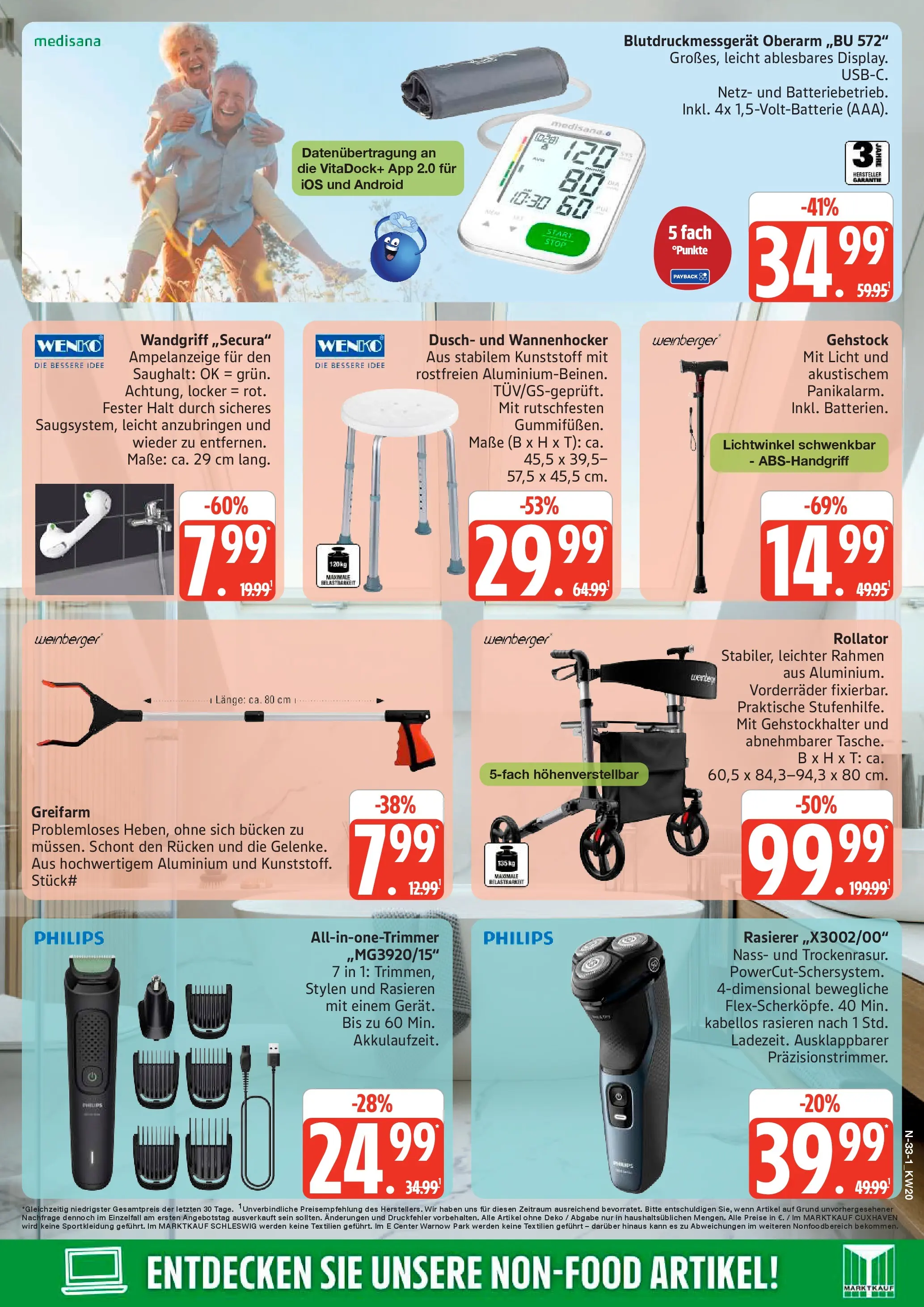 Edeka prospekt Rostock	 (ab 10.05.2026) » Angebote Online | Seite: 33 | Produkte: Philips, Rasierer, Walking, Monitor