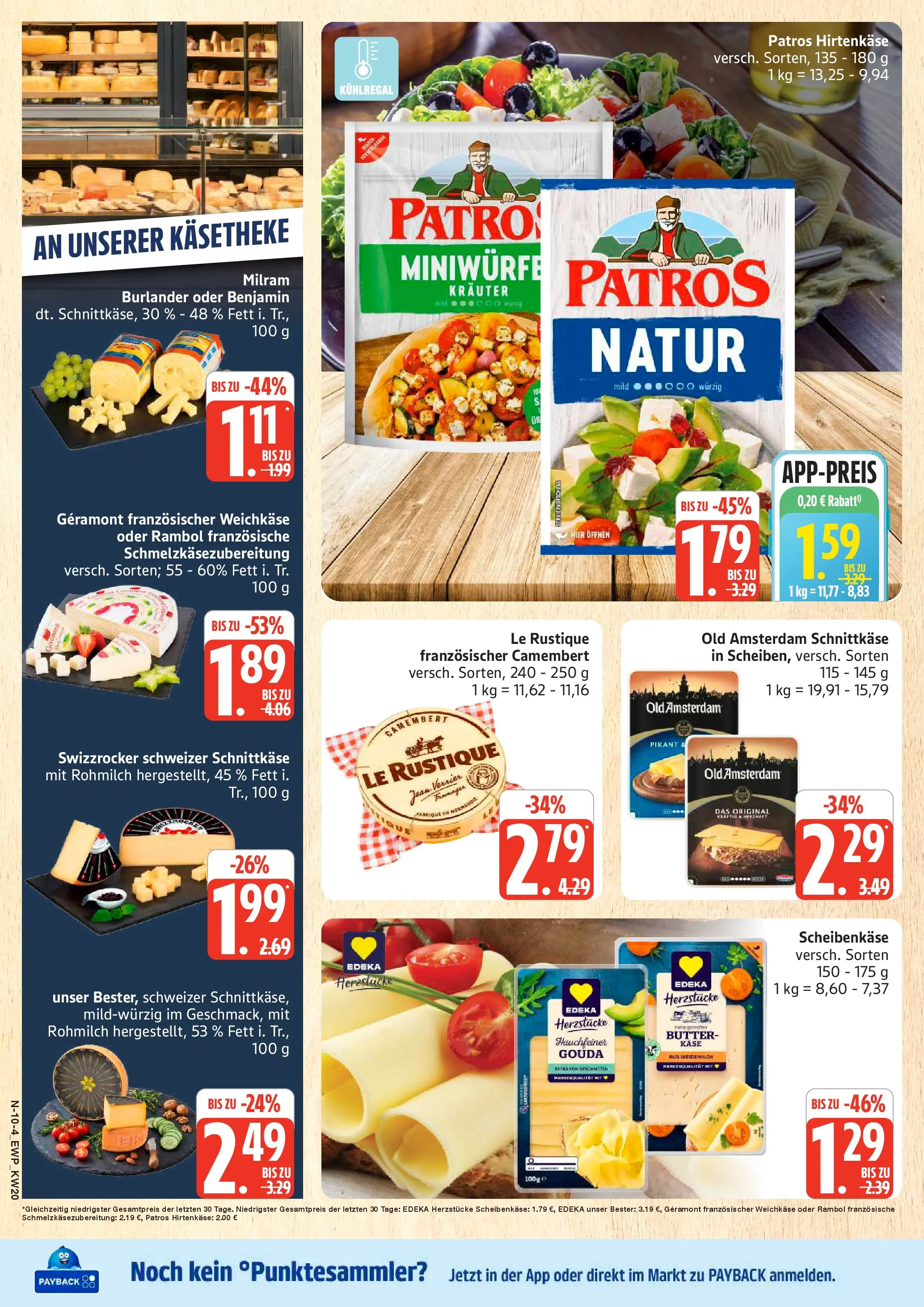 Edeka prospekt Rostock	 (ab 10.05.2026) » Angebote Online | Seite: 10 | Produkte: Käse, Gouda, Patros, Milram