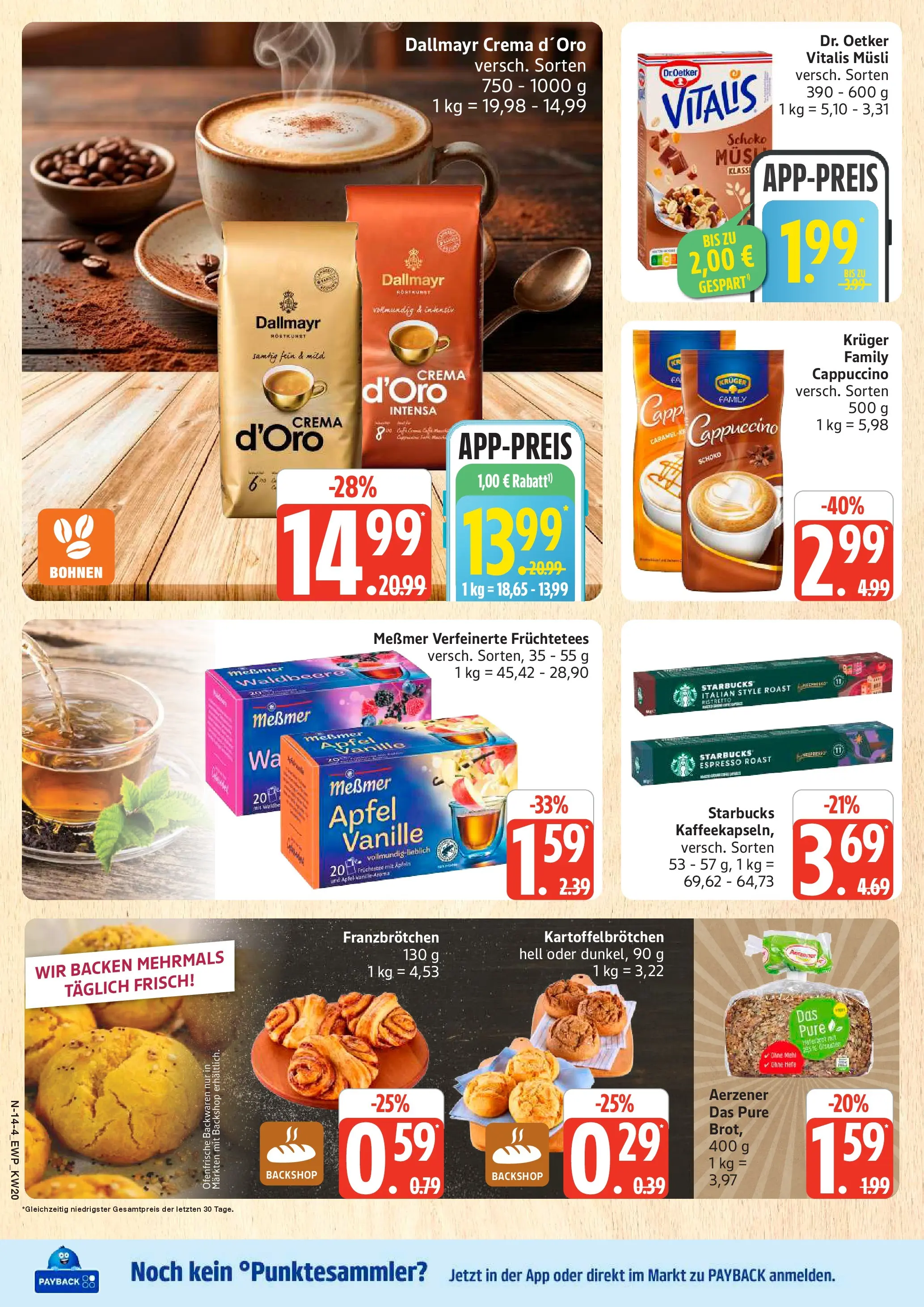 Edeka prospekt Rostock	 (ab 10.05.2026) » Angebote Online | Seite: 14 | Produkte: Messmer, Äpfel, Ofenfrische, Kruger cappuccino