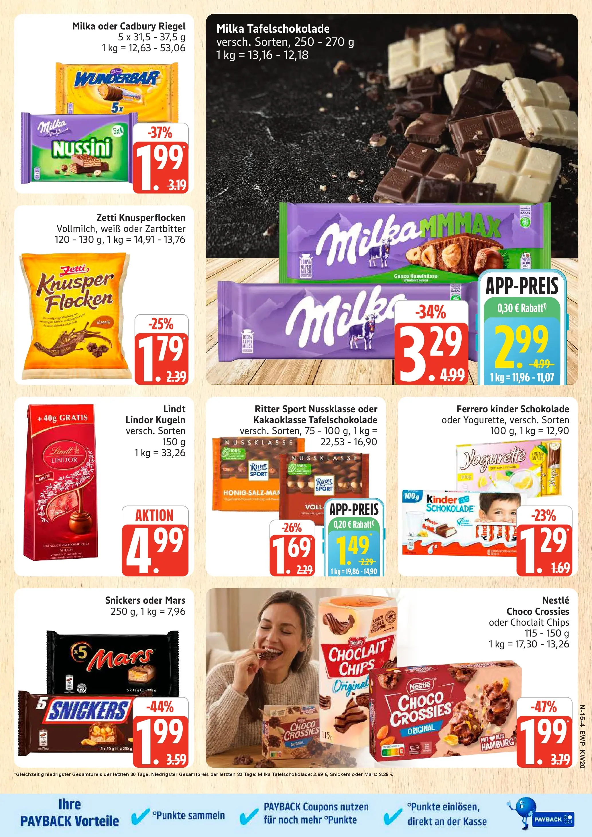 Edeka prospekt Rostock	 (ab 10.05.2026) » Angebote Online | Seite: 15 | Produkte: Schokolade, Ritter sport, Mars, Lindt