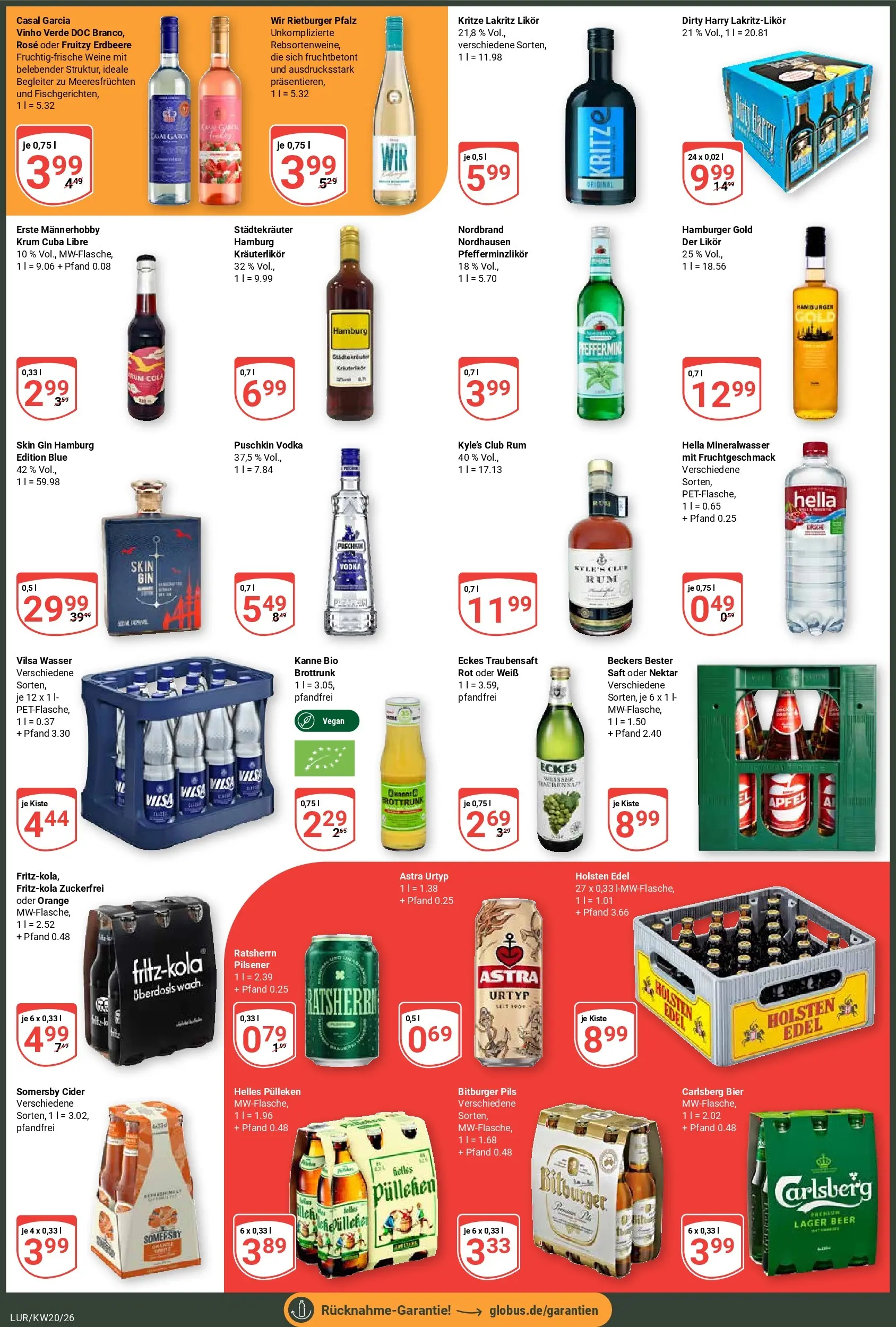 Globus Prospekt Hamburg	 (ab 10.05.2026) » Angebote online | Seite: 3 | Produkte: Helles pulleken, Holsten edel, Pils, Mineralwasser