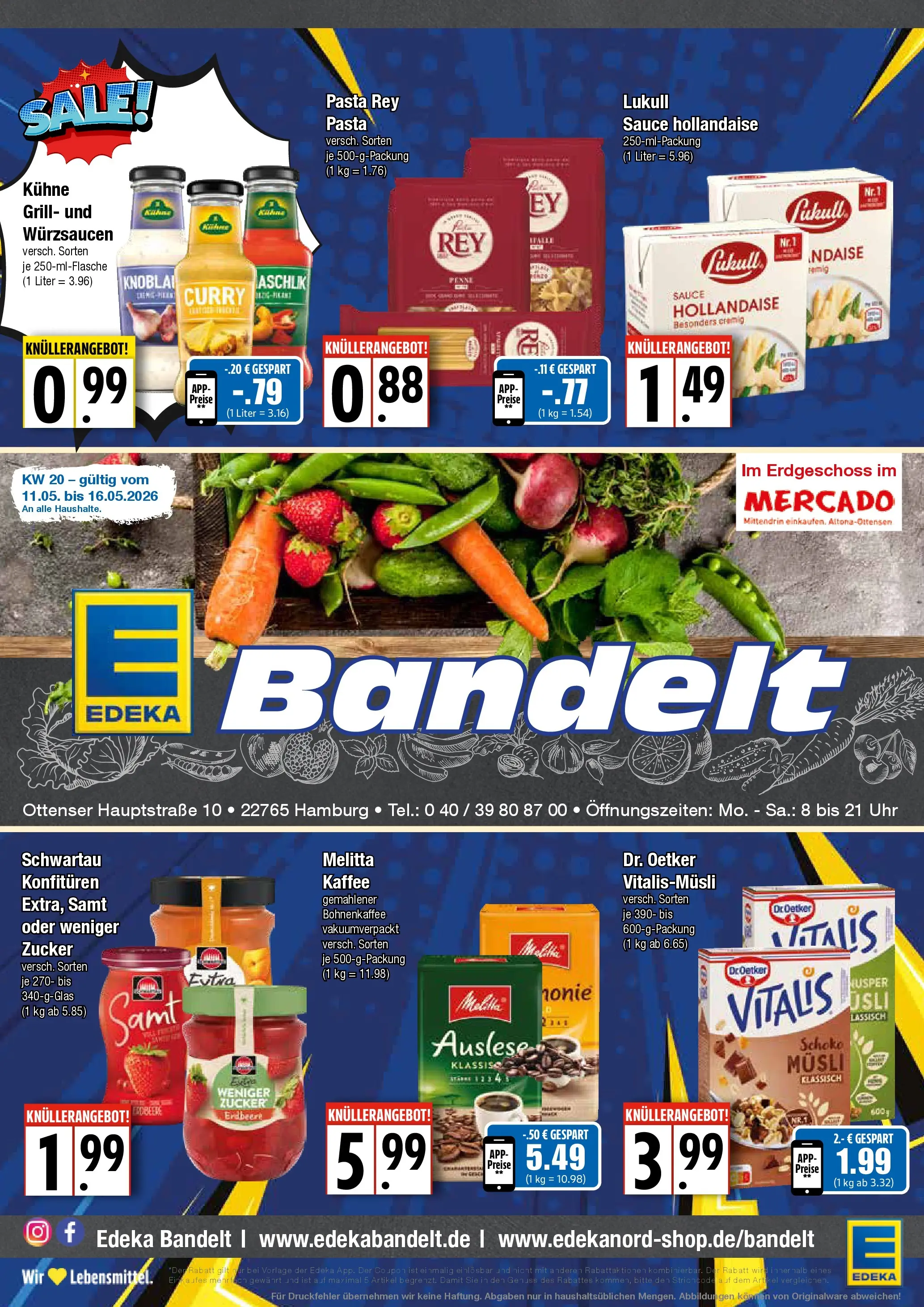 Edeka prospekt Hamburg	 (ab 10.05.2026) » Angebote Online | Seite: 1 | Produkte: Melitta, Grill, Zucker, Pasta