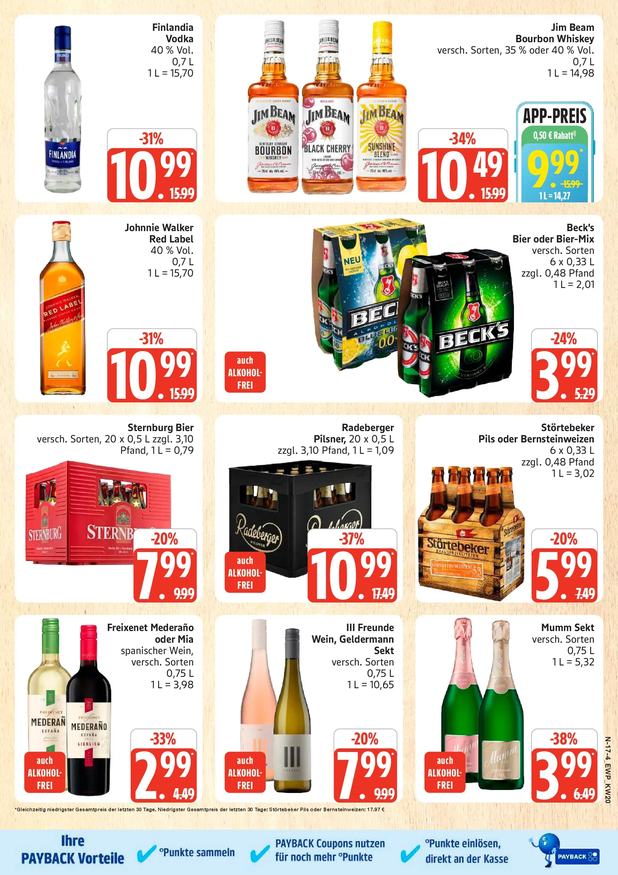 Edeka prospekt Rostock	 (ab 10.05.2026) » Angebote Online | Seite: 17 | Produkte: Bier, Freixenet mederano, Radeberger pilsner, Johnnie walker
