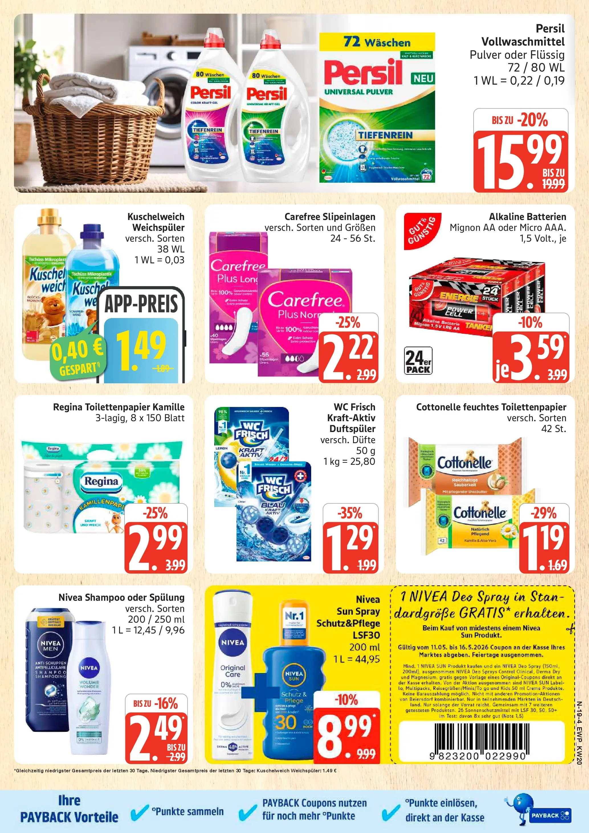 Edeka prospekt Rostock	 (ab 10.05.2026) » Angebote Online | Seite: 19 | Produkte: Spülung, Persil, Toilettenpapier, Feuchtes Toilettenpapier