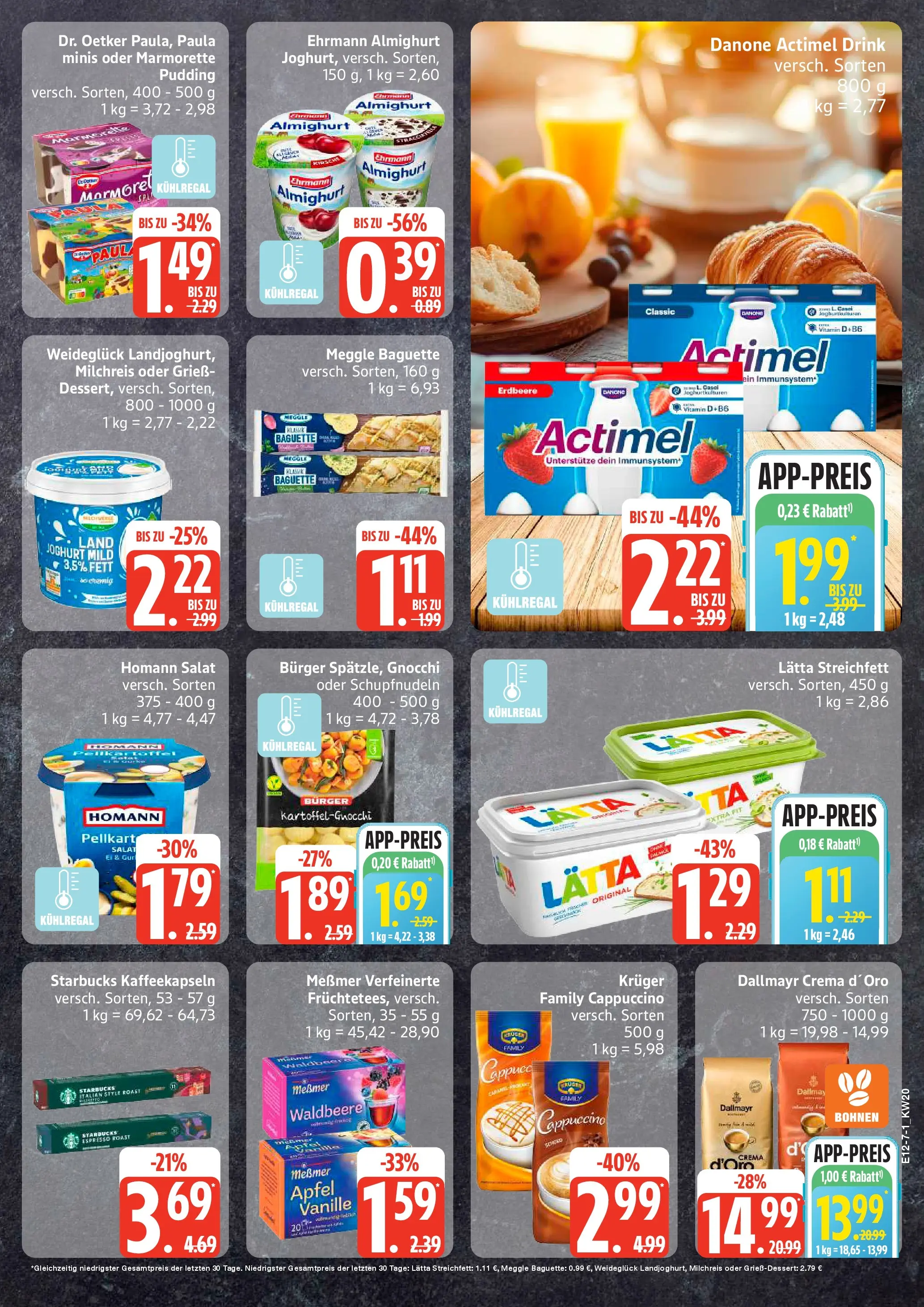 Edeka prospekt Ammersbek	 (ab 10.05.2026) » Angebote Online | Seite: 7 | Produkte: Actimel, Starbucks, Dallmayr, Salat