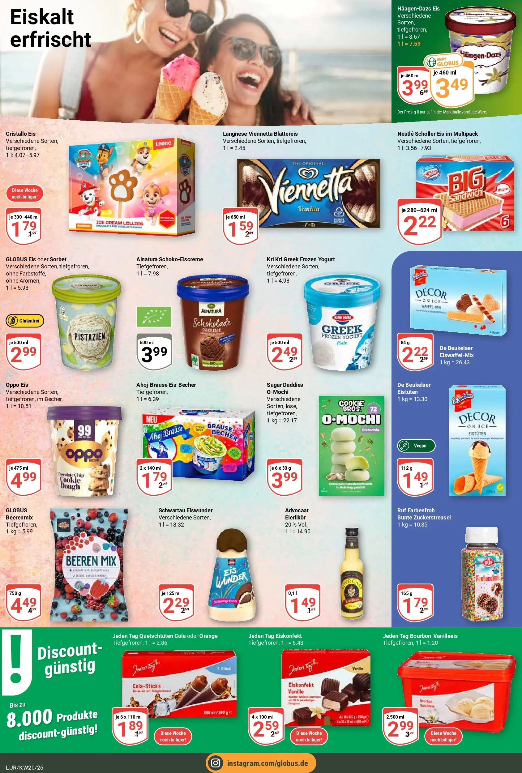 Globus Prospekt Hamburg	 (ab 10.05.2026) » Angebote online | Seite: 14 | Produkte: Langnese, Cola, Eiscreme, Pistazien