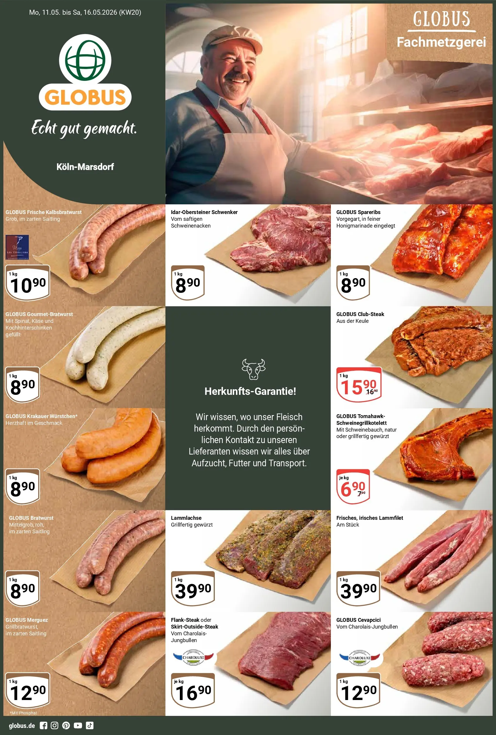 Globus Prospekt Köln	 (ab 10.05.2026) » Angebote online | Seite: 1 | Produkte: Käse, Bratwurst, Cevapcici, Fleisch