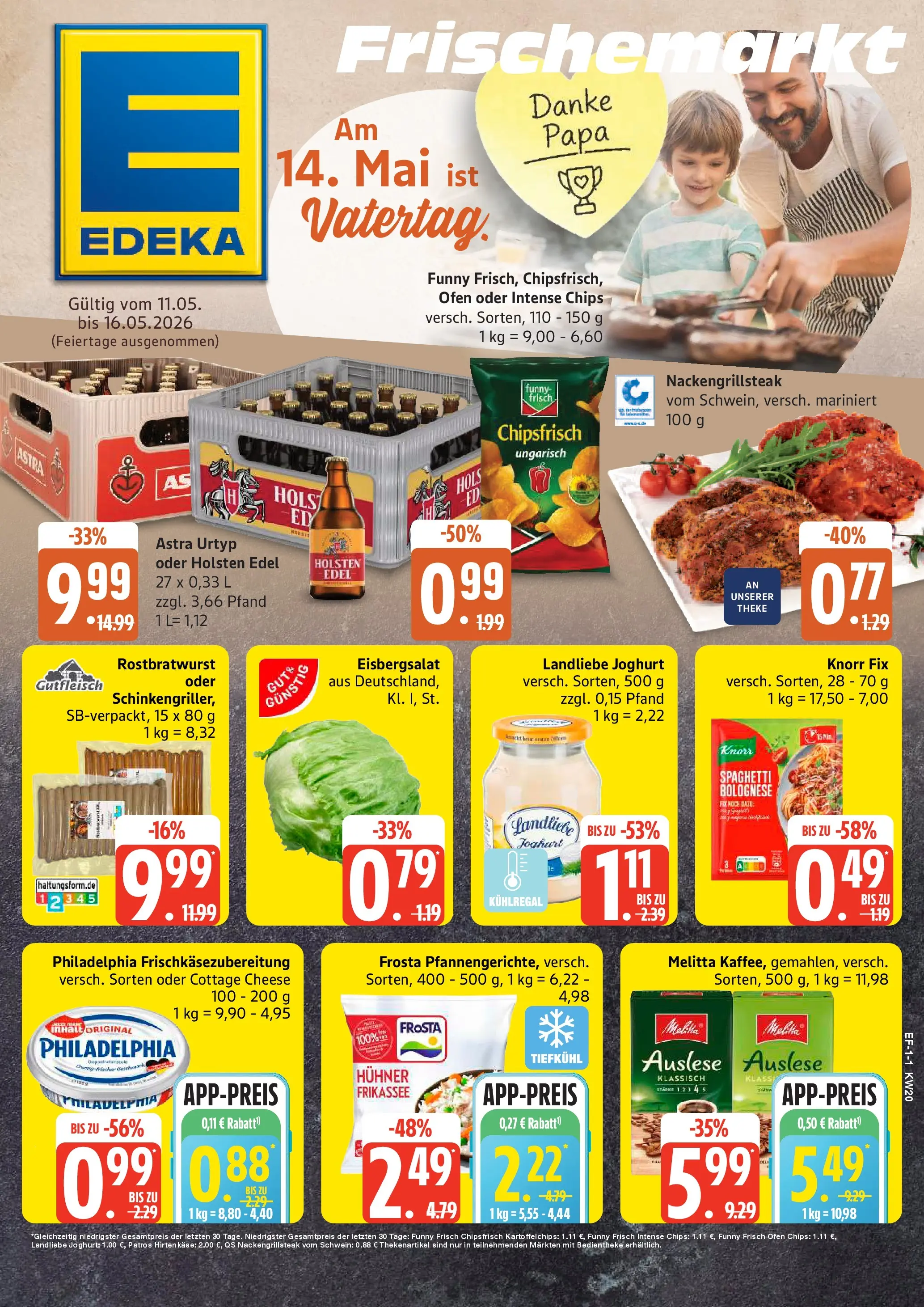 Edeka prospekt Hamburg	 (ab 10.05.2026) » Angebote Online | Seite: 1 | Produkte: Philadelphia, Astra, Holsten, Knorr
