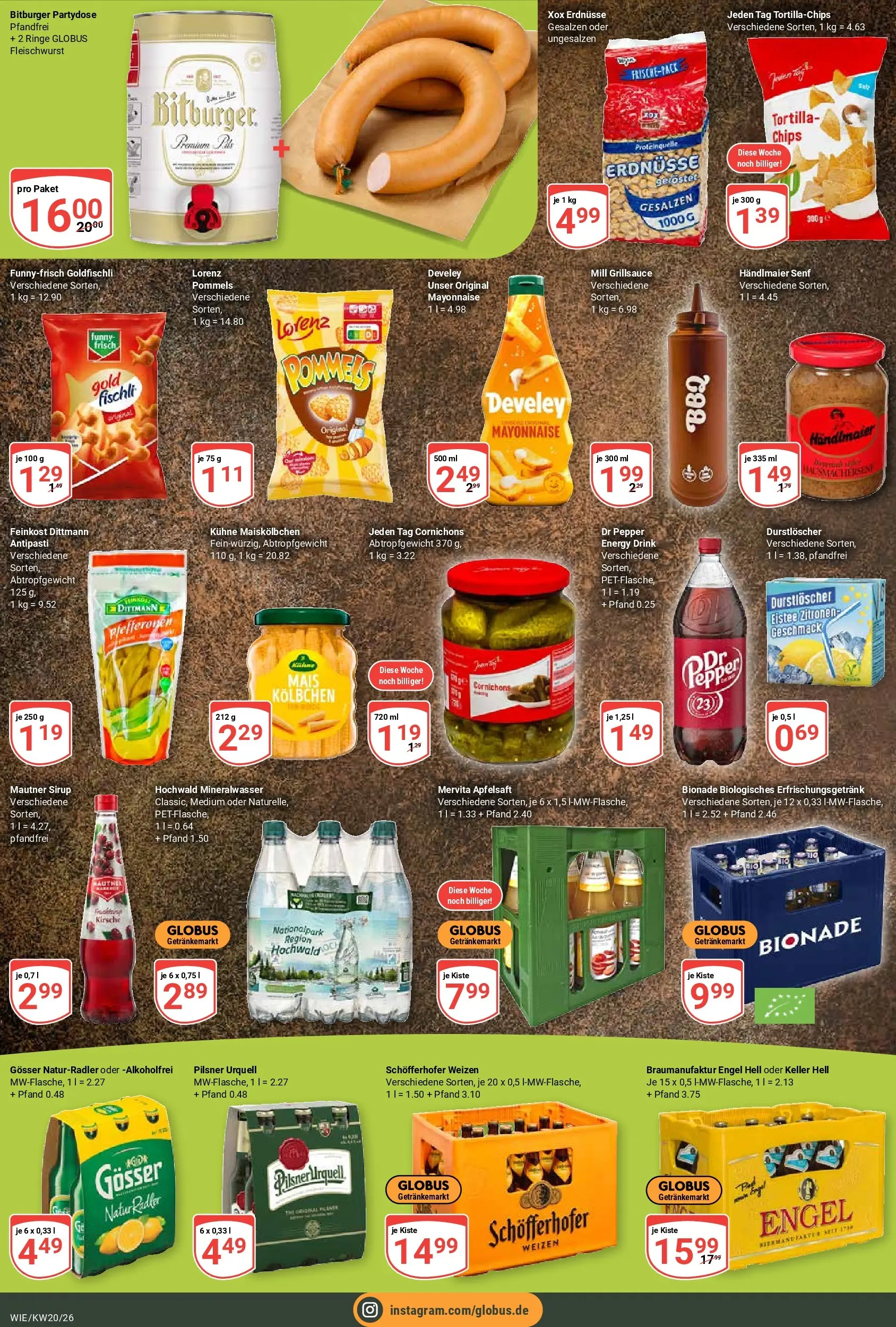Globus Prospekt Waghäusel	 (ab 10.05.2026) » Angebote online | Seite: 6 | Produkte: Durstloscher, Funny frisch, Bionade, Pilsner urquell