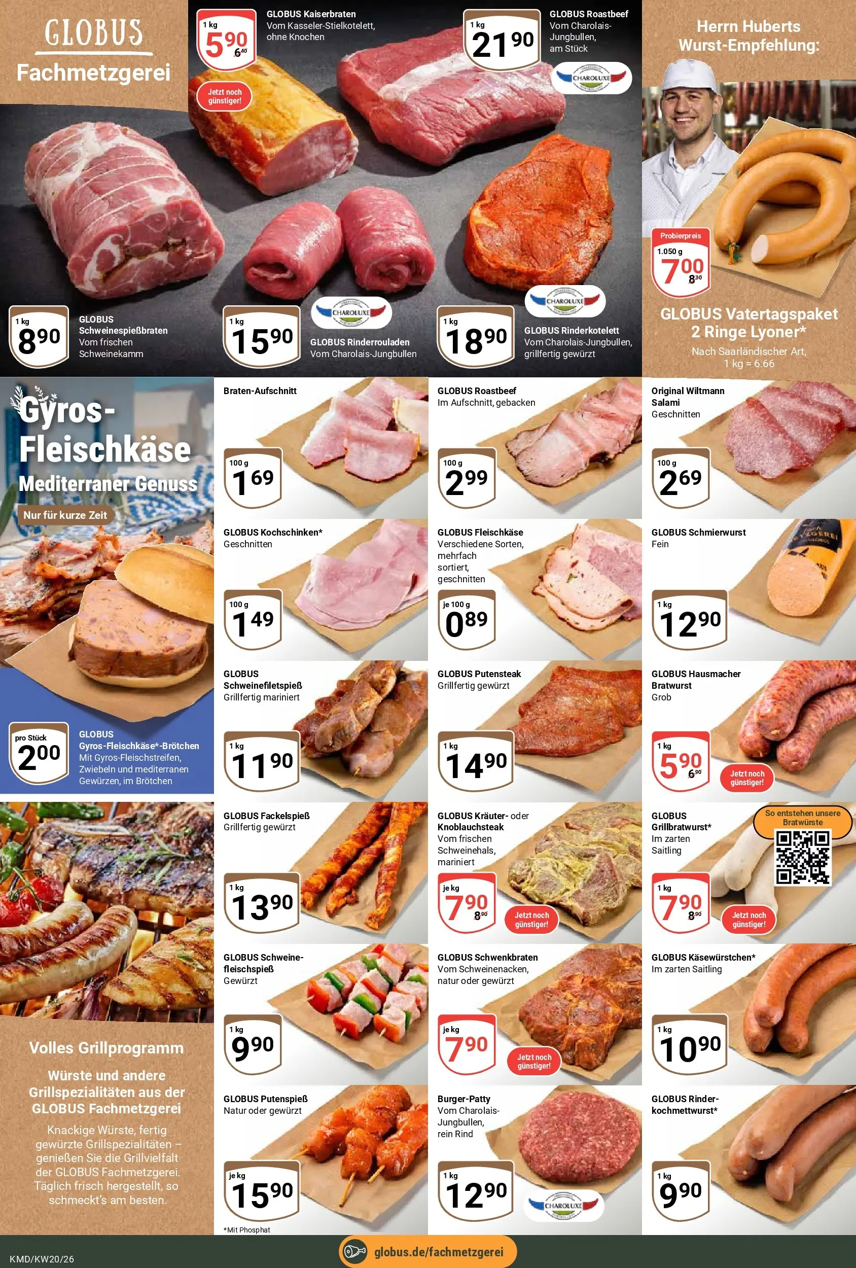 Globus Prospekt Köln	 (ab 10.05.2026) » Angebote online | Seite: 4 | Produkte: Bratwurst, Roastbeef, Gyros, Zwiebeln