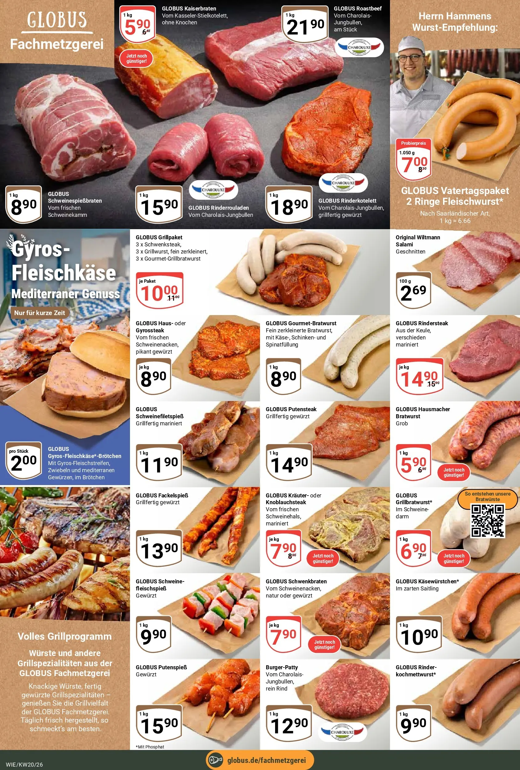 Globus Prospekt Waghäusel	 (ab 10.05.2026) » Angebote online | Seite: 11 | Produkte: Rinderrouladen, Gyros, Zwiebeln, Schinken