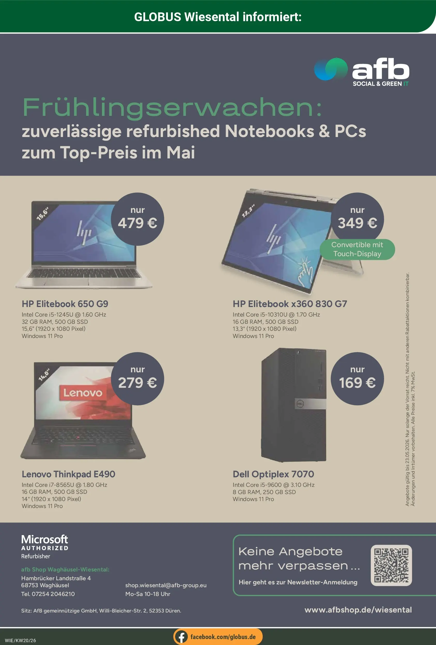 Globus Prospekt Waghäusel	 (ab 10.05.2026) » Angebote online | Seite: 28 | Produkte: Lenovo, HP, Uhr
