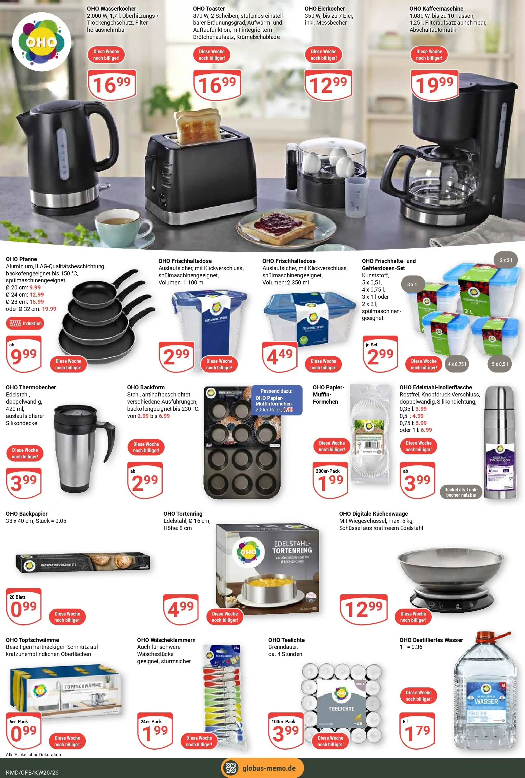 Globus Prospekt Köln	 (ab 10.05.2026) » Angebote online | Seite: 25 | Produkte: Wasserkocher, Toaster, Wasser, Eierkocher