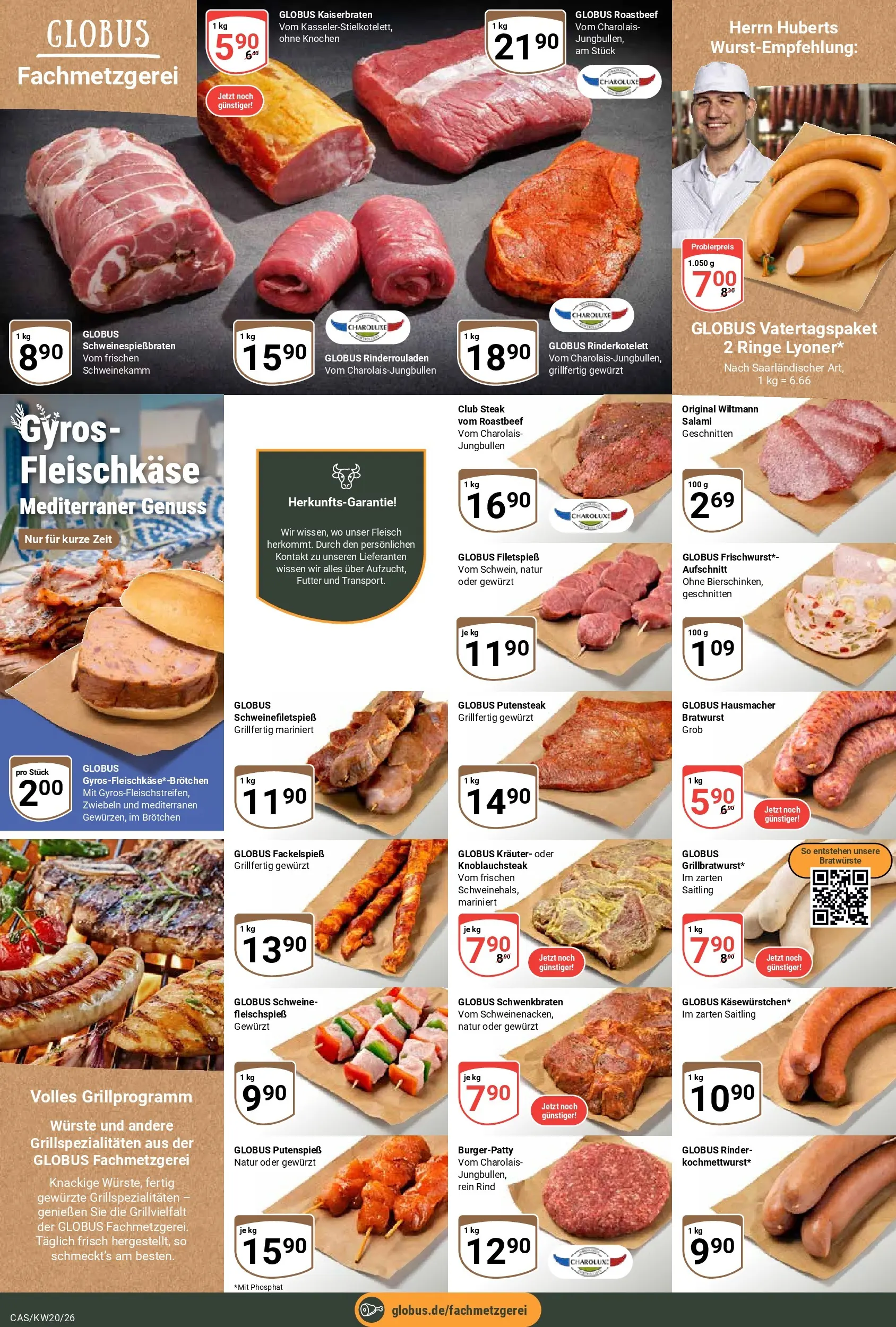 Globus Prospekt Castrop-Rauxel	 (ab 10.05.2026) » Angebote online | Seite: 6 | Produkte: Bratwurst, Roastbeef, Zwiebeln, Salami