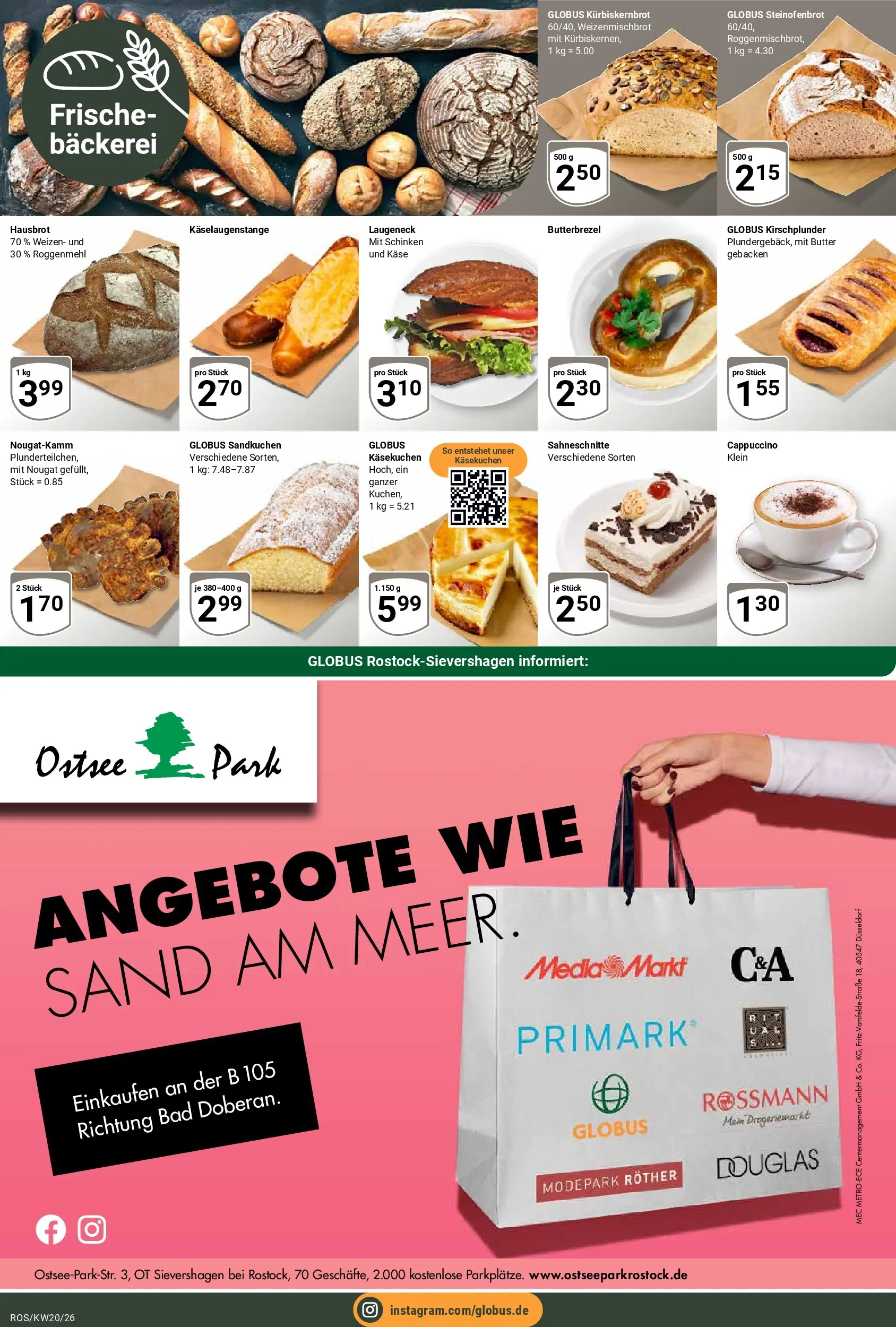 Globus Prospekt Lambrechtshagen	 (ab 10.05.2026) » Angebote online | Seite: 5 | Produkte: Bäckerei, Käse, Bad, Schinken
