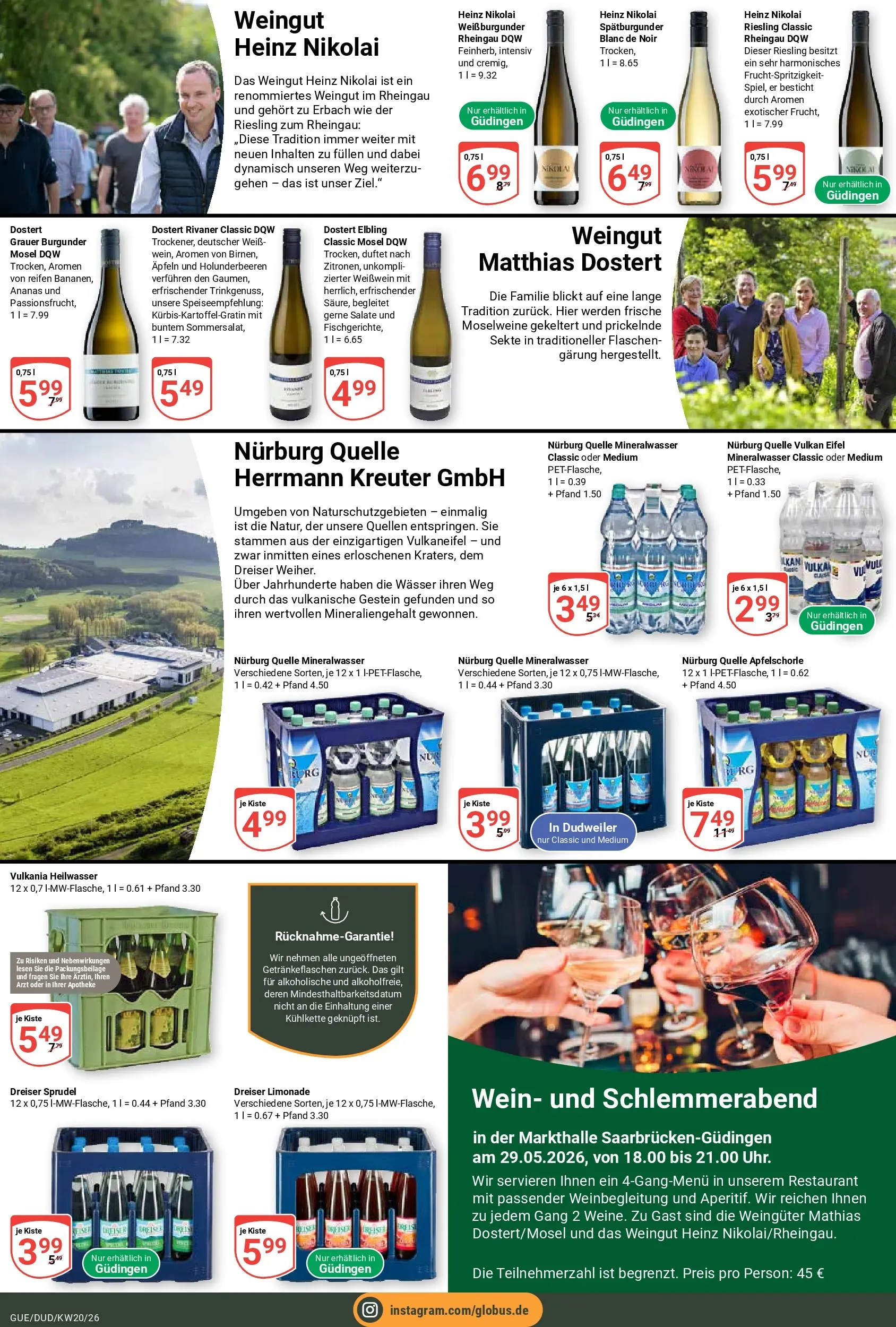 Globus Prospekt Saarbrücken-Güdingen	 (ab 10.05.2026) » Angebote online | Seite: 24 | Produkte: Ananas, Limonade, Mineralwasser, Wein