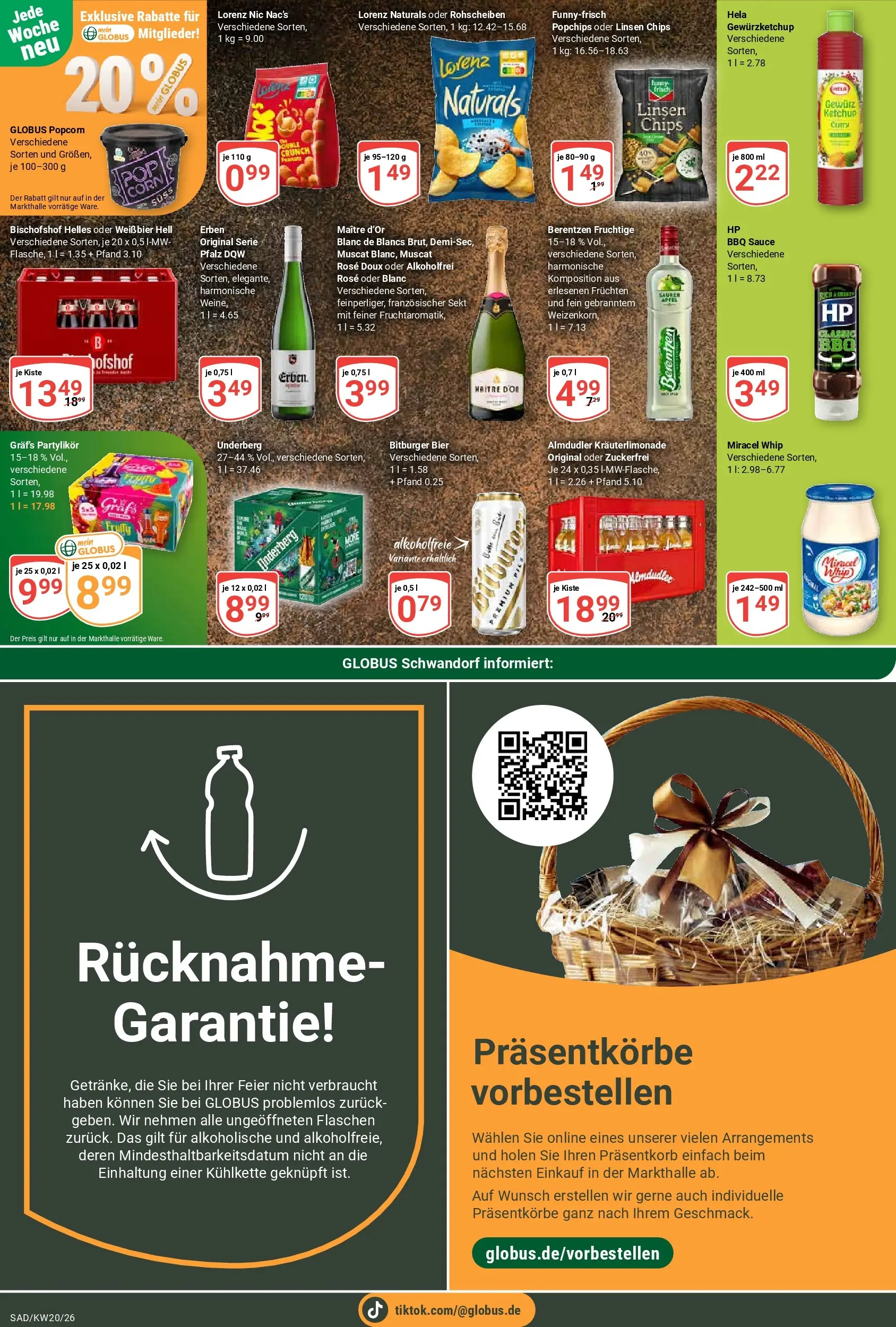 Globus Prospekt Schwandorf	 (ab 10.05.2026) » Angebote online | Seite: 22 | Produkte: Bier, Sekt, Miracel whip, Berentzen